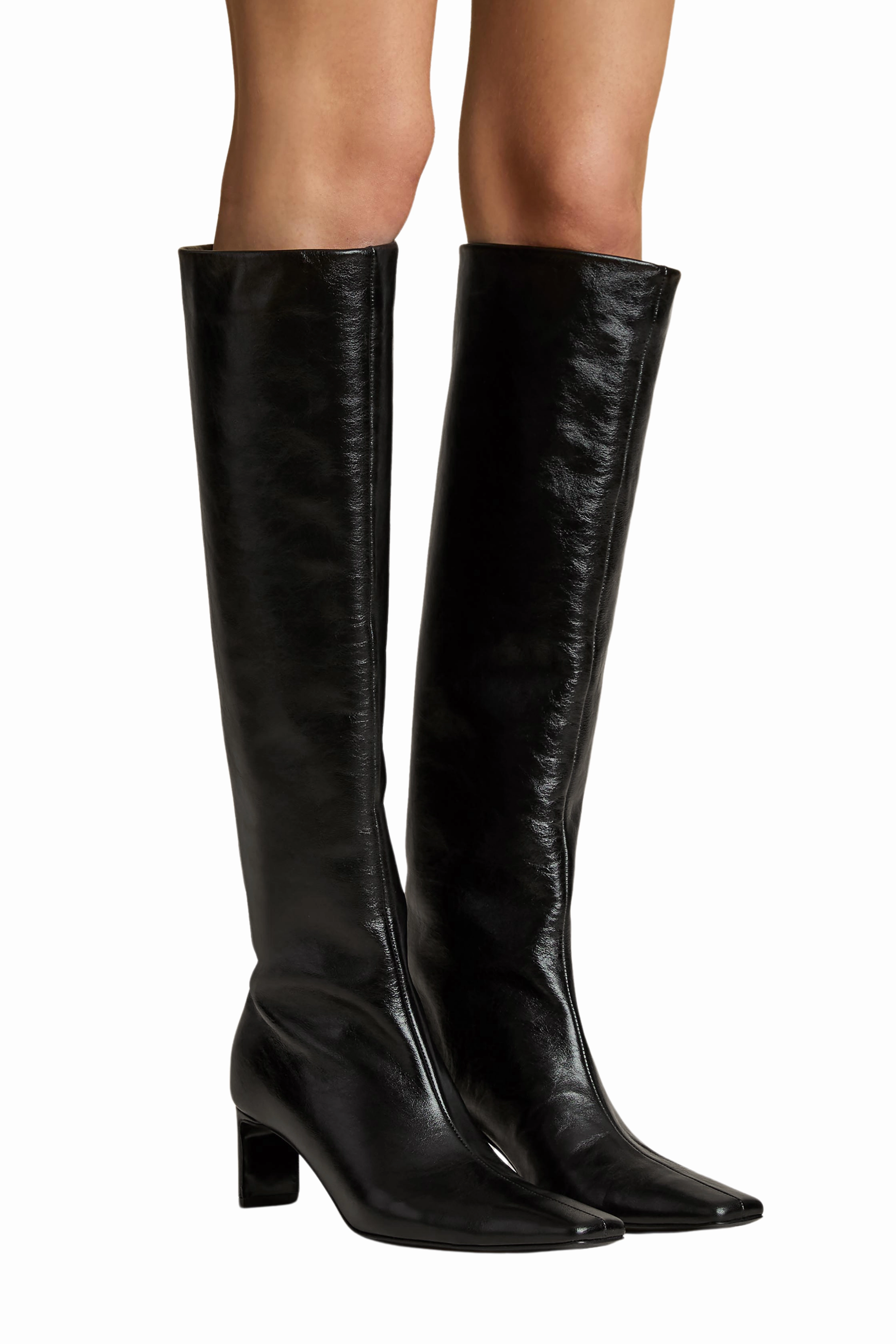 Ona Leather Knee High Boots Minimalist Silhouette All-Purpose Wear
