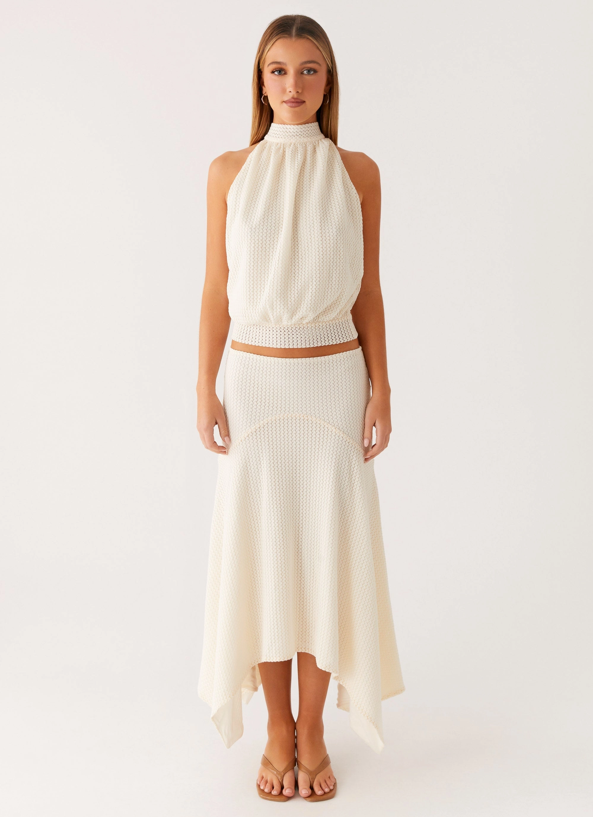 Convertible Sleeve Adaptation AllPurpose Design Evaden Backless Top - Ivory