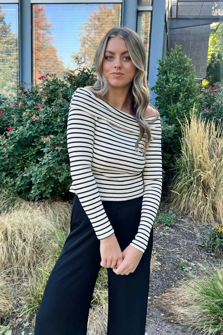 HiddenZipper Regular Fit Tenley Striped Top