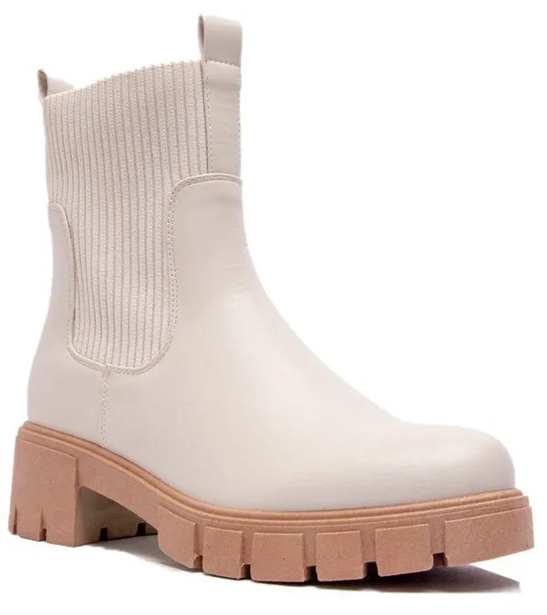 Renley Platform Bootie - Off White Zero Waste Production Label