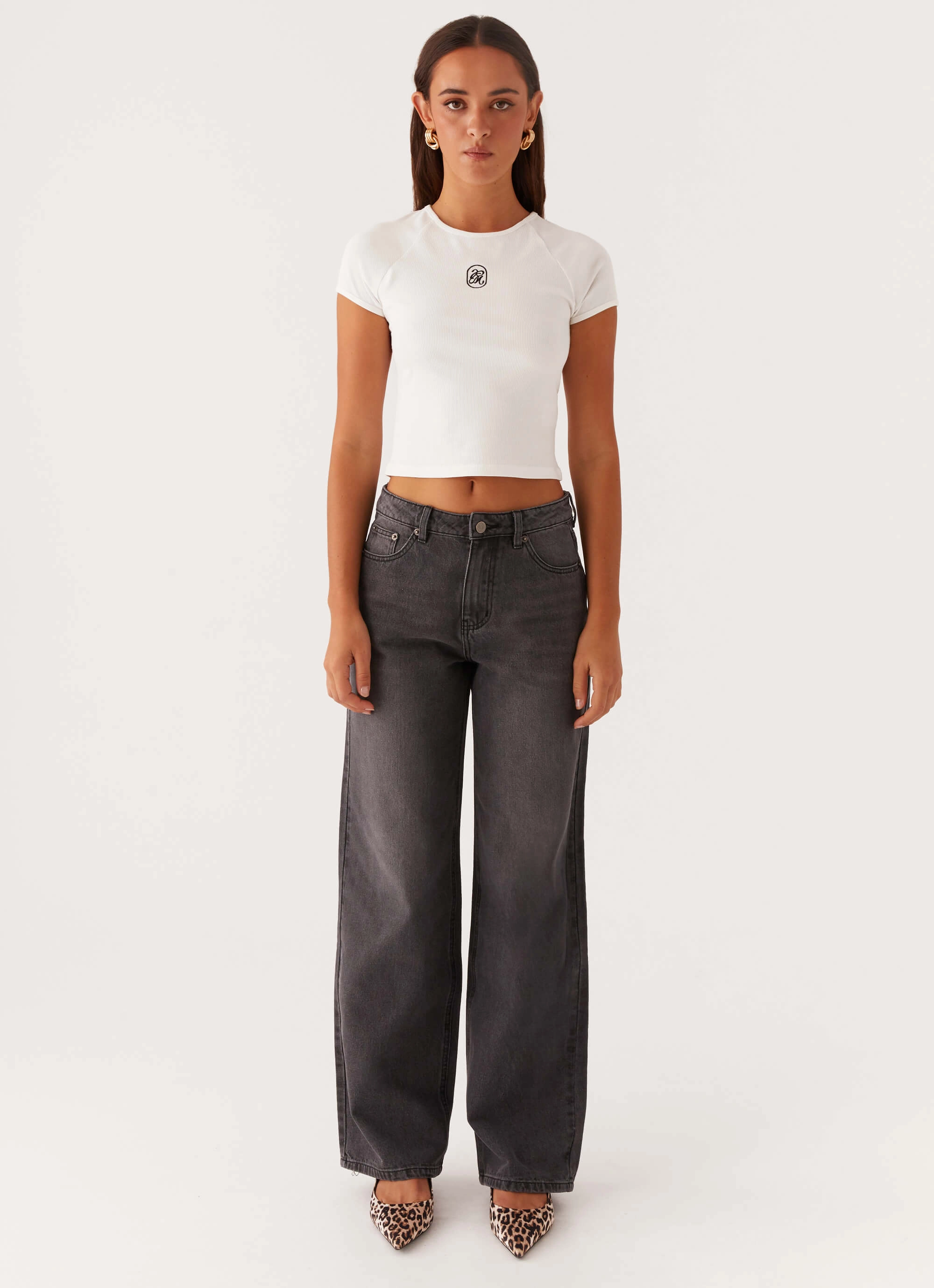 Durable Hardware Keanna Low Rise Denim Jeans - Charcoal
