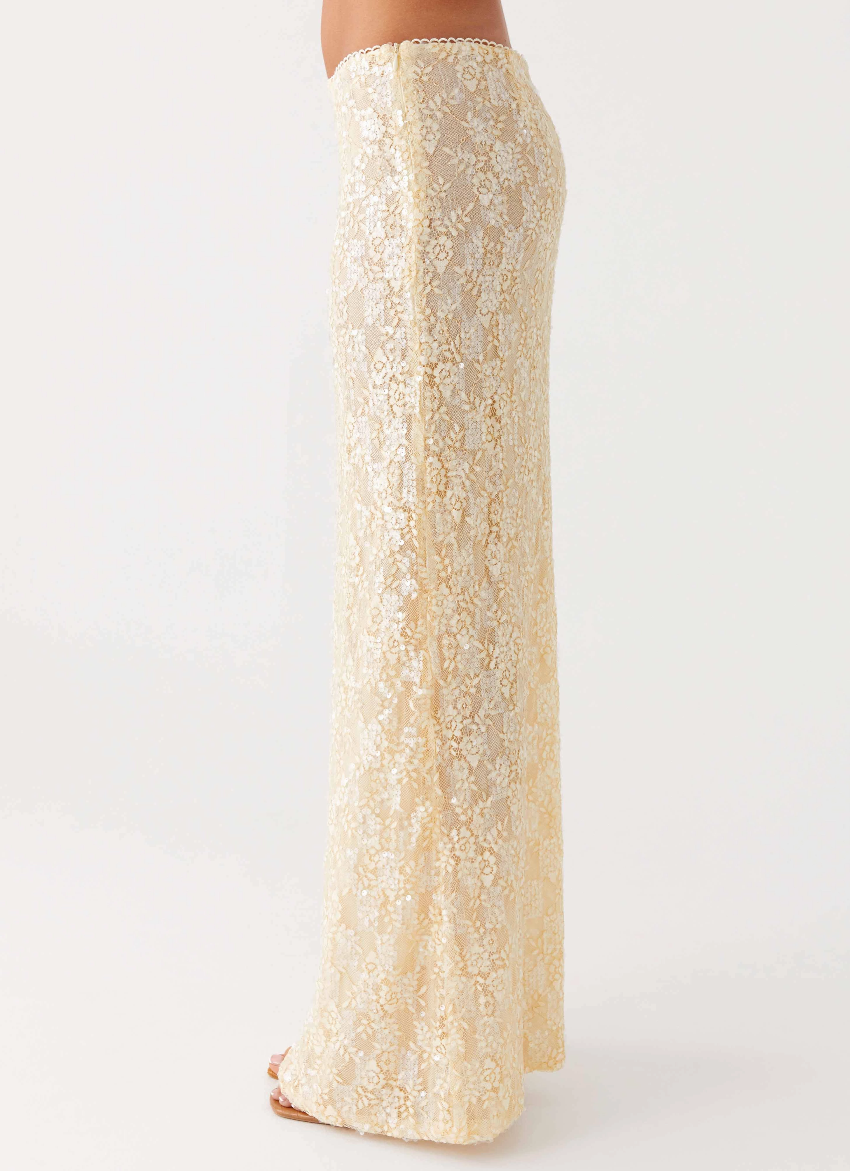 Bling It On Maxi Skirt - Ivory All Season Street Edge