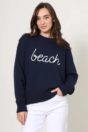 Adaptive Waistband BoxyCrop Beach Boyfriend Sweater