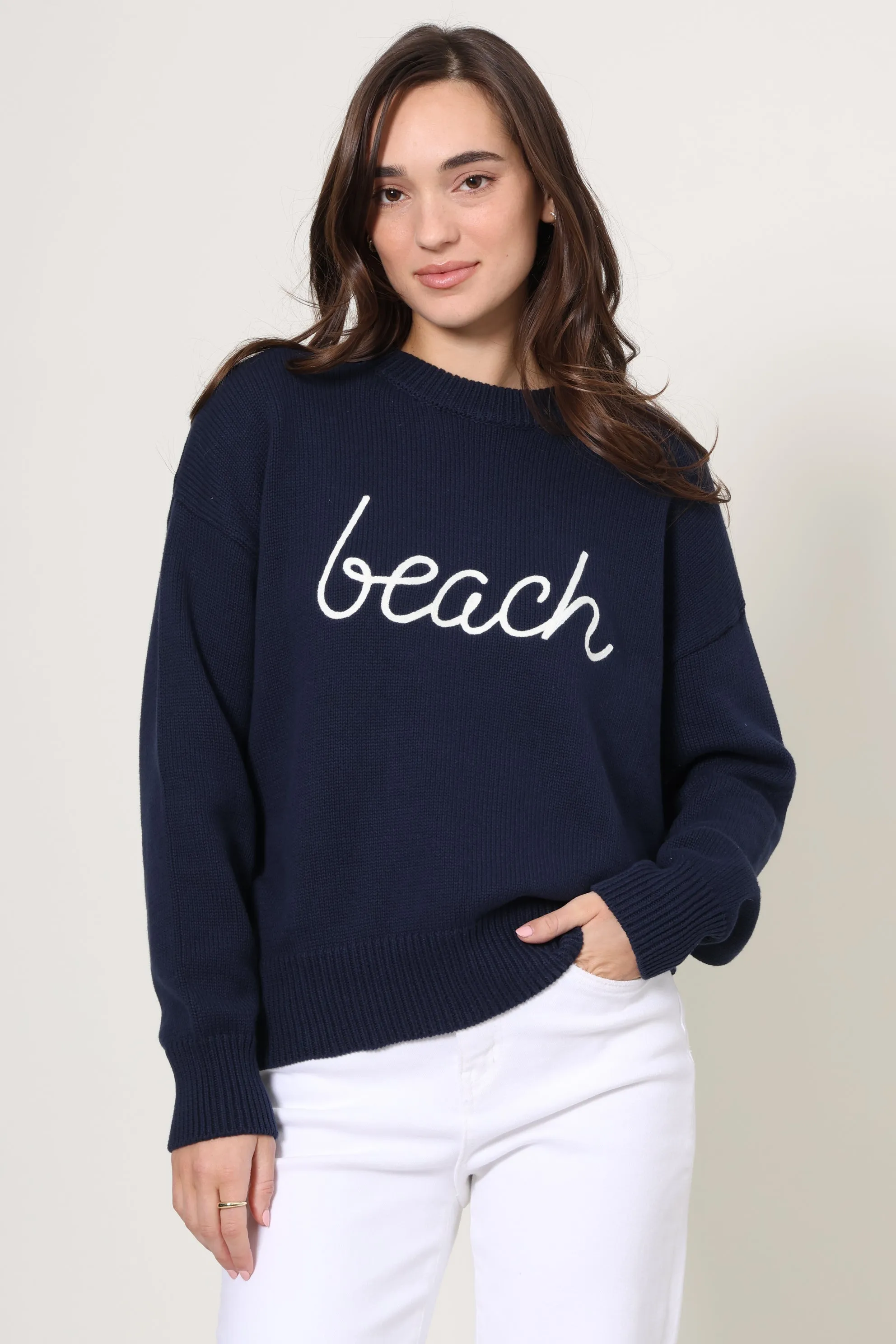 Beach Boyfriend Sweater BreathableMesh ContouredPanels
