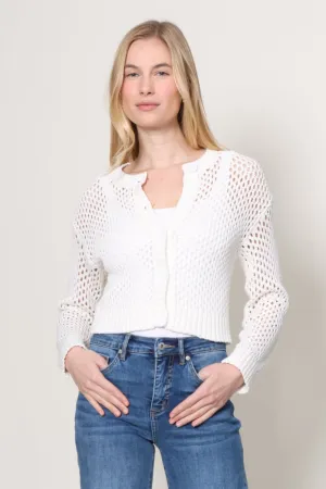 Formal Blouse Quick Access Slit Mallorca Crochet Cardigan