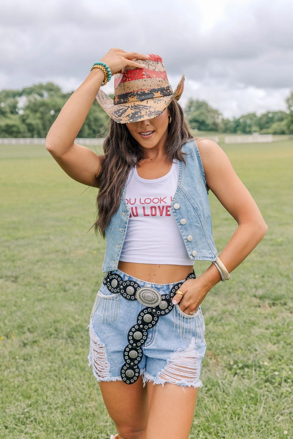 Rhinestone Rodeo Jean Shorts Gift Idea Quick Absorption