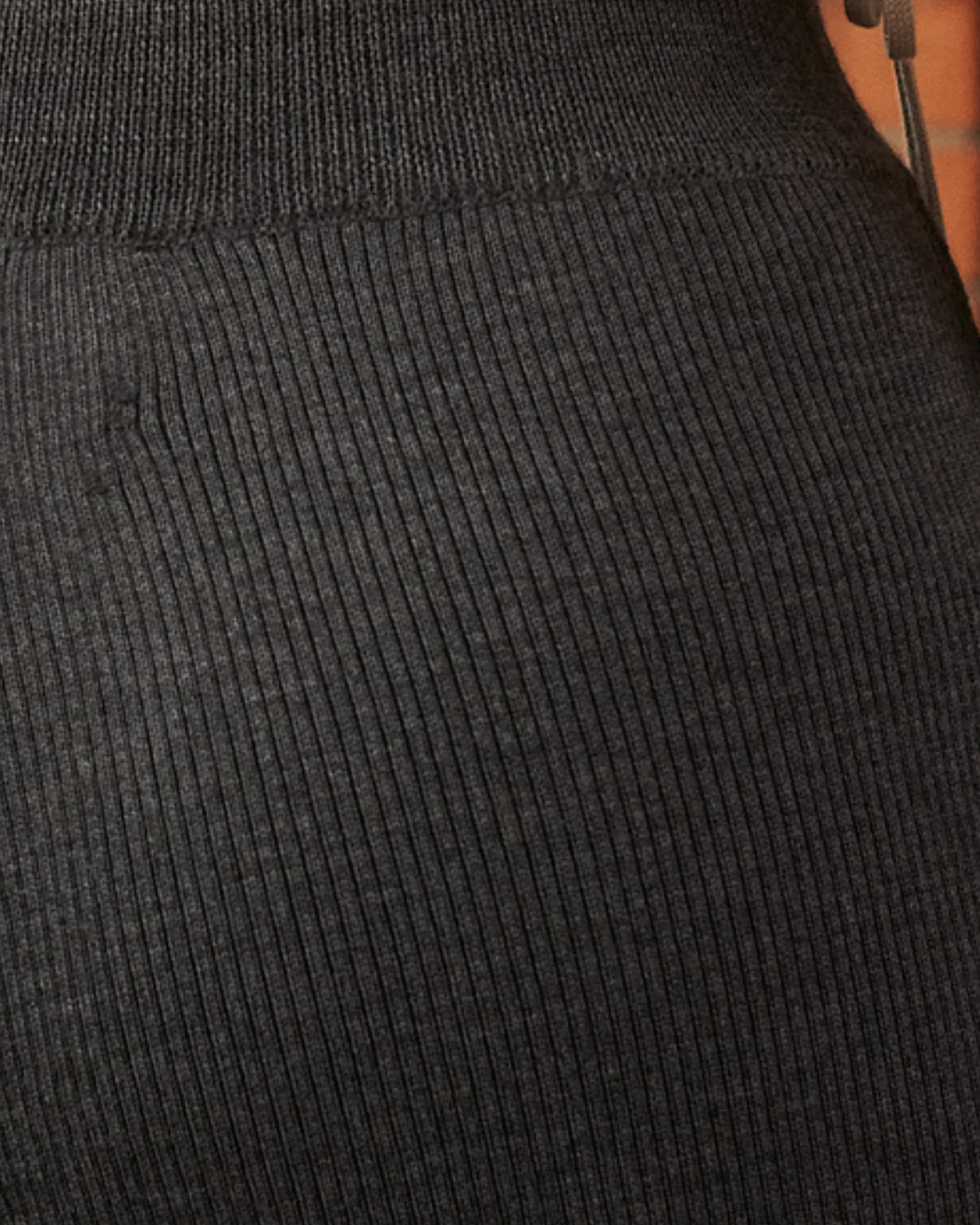 Rib Lounge: Charcoal Merino Wool Pants