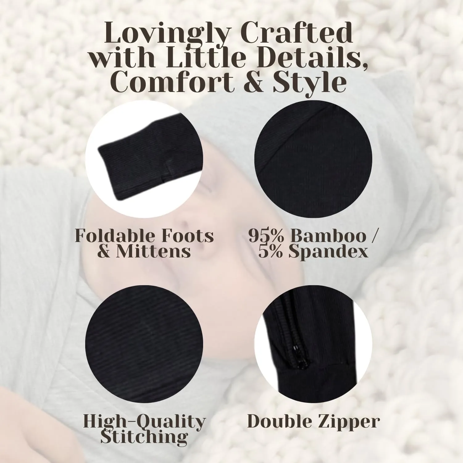 Ribbed Bamboo Baby Romper, Ribbed Bamboo Baby Pajamas & LoungewearNewborn- 12-Months Gender Neutral Essentials