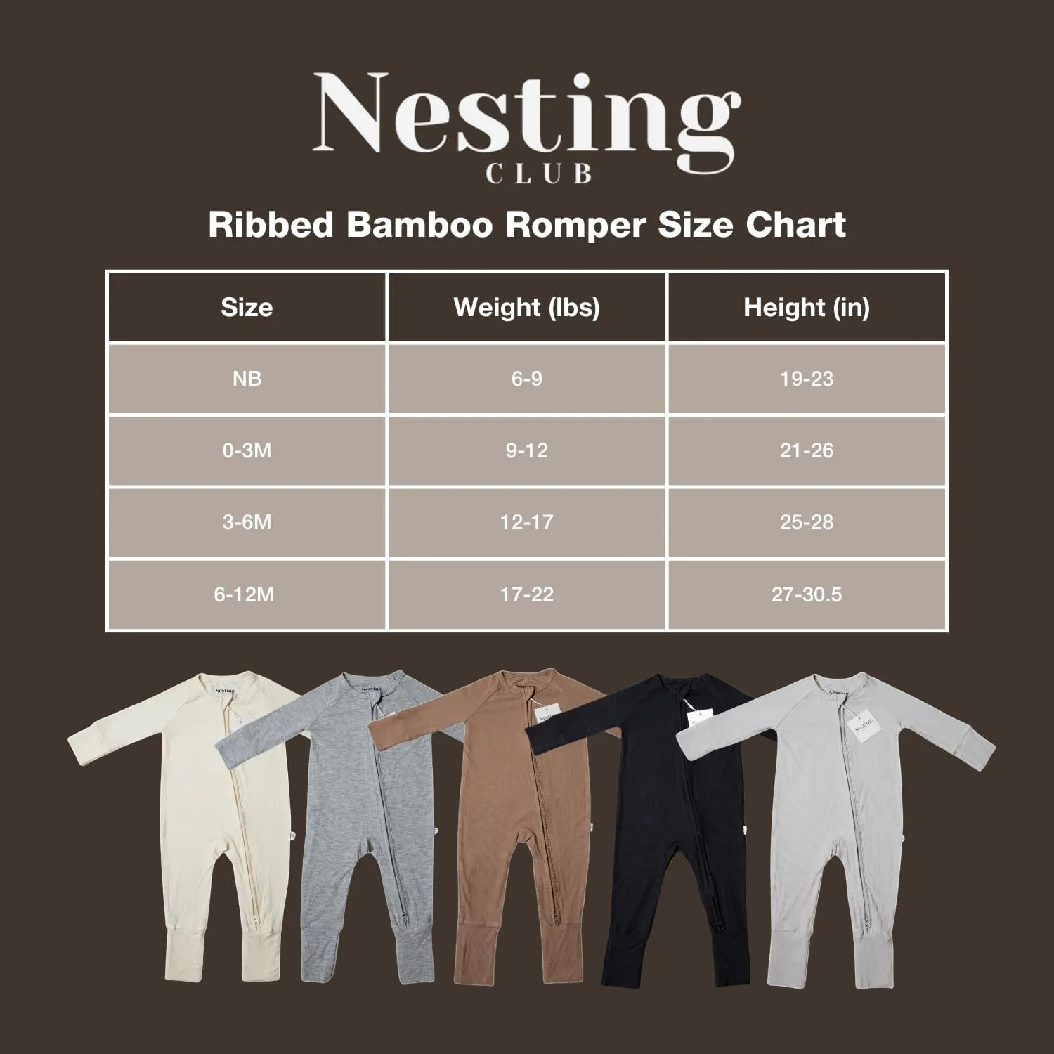 Ribbed Bamboo Baby Romper, Ribbed Bamboo Baby Pajamas & LoungewearNewborn- 12-Months Gender Neutral Essentials