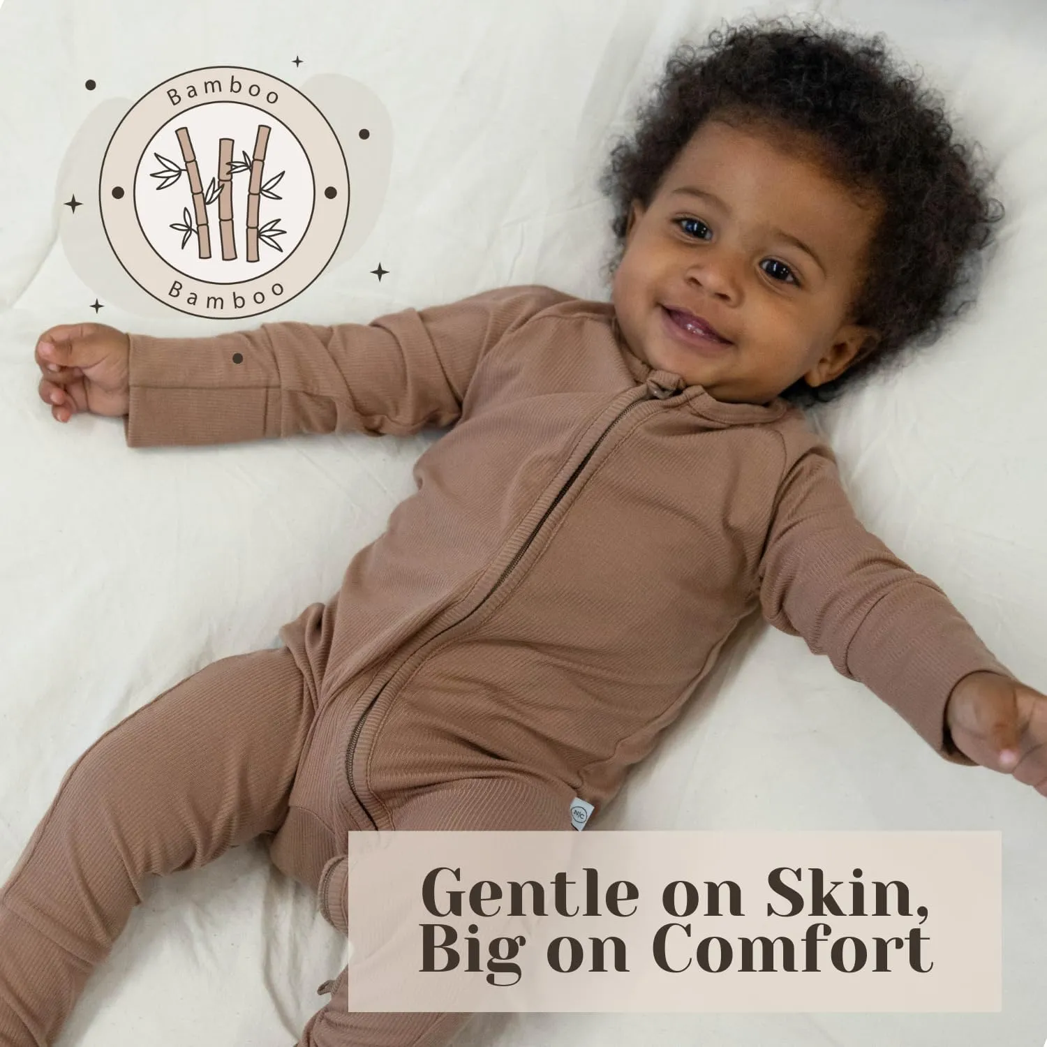 Ribbed Bamboo Baby Romper, Ribbed Bamboo Baby Pajamas & LoungewearNewborn- 12-Months Gender Neutral Essentials