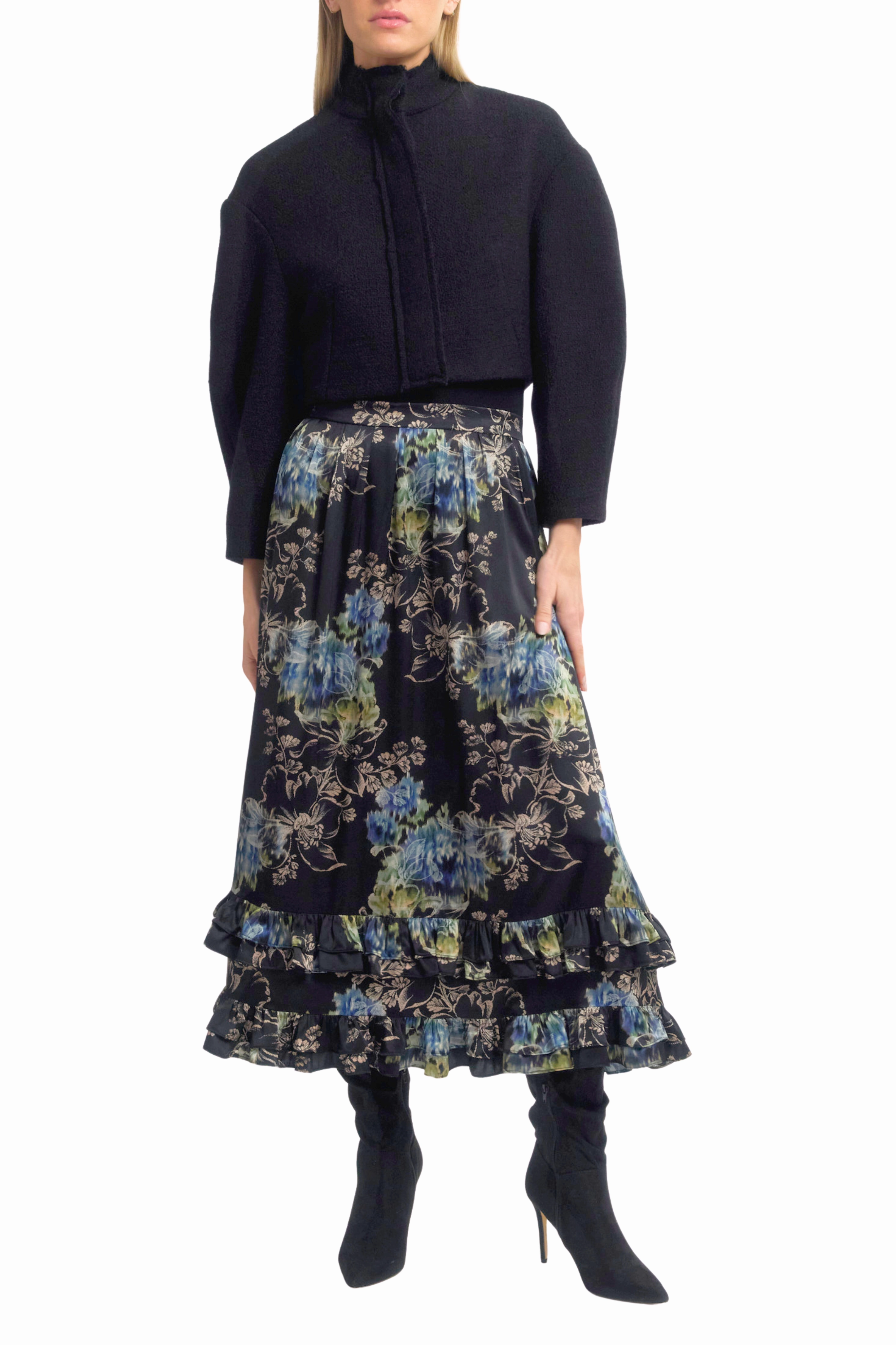Weekend Casual Fit Cropped Coat with Signature Placket