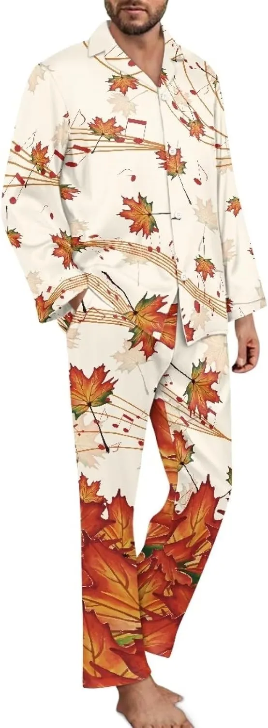 Rnyleeg Women's 2 Piece Pajama Sets Sleepwear,Fall Pumpkin Holiday Pajamas for Women Plus Size Loungewear