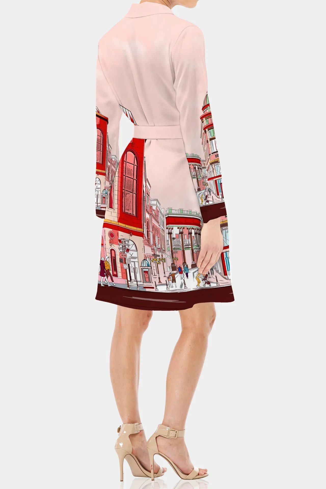 Rodeo Drive Print Silk Short Robes For Women