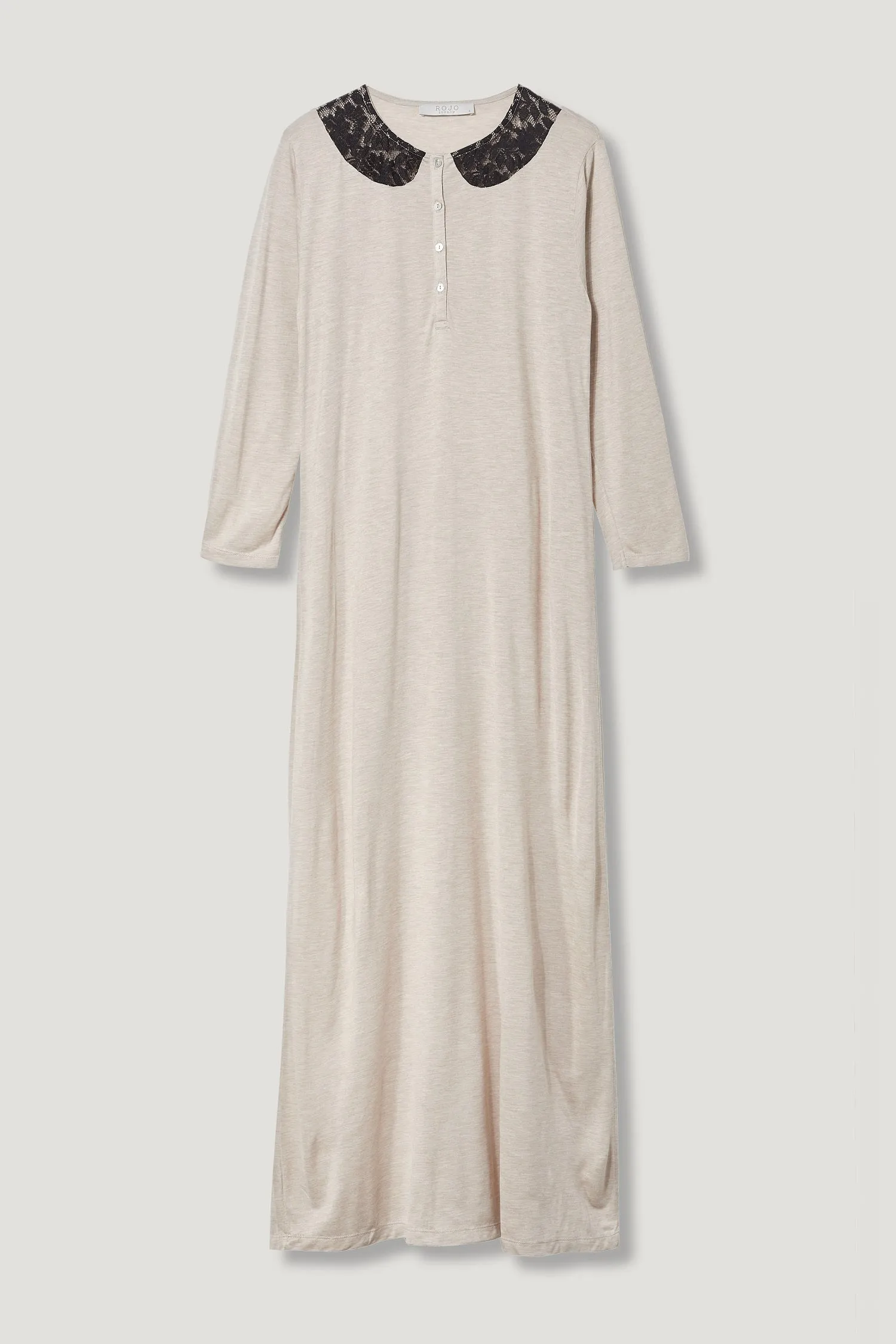 Rojo London Lacy Oatmeal Nightgown & Zip Up Sweater