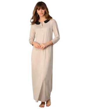 Rojo London Lacy Oatmeal Nightgown & Zip Up Sweater