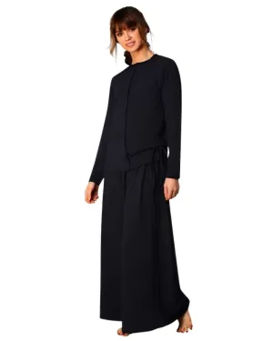 Rojo London Wrap Modal Navy Nightgown & Lounge Top