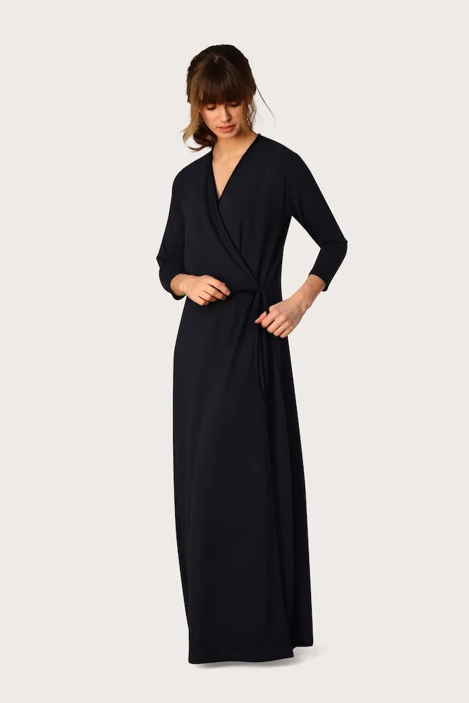 Rojo London Wrap Modal Navy Nightgown & Lounge Top