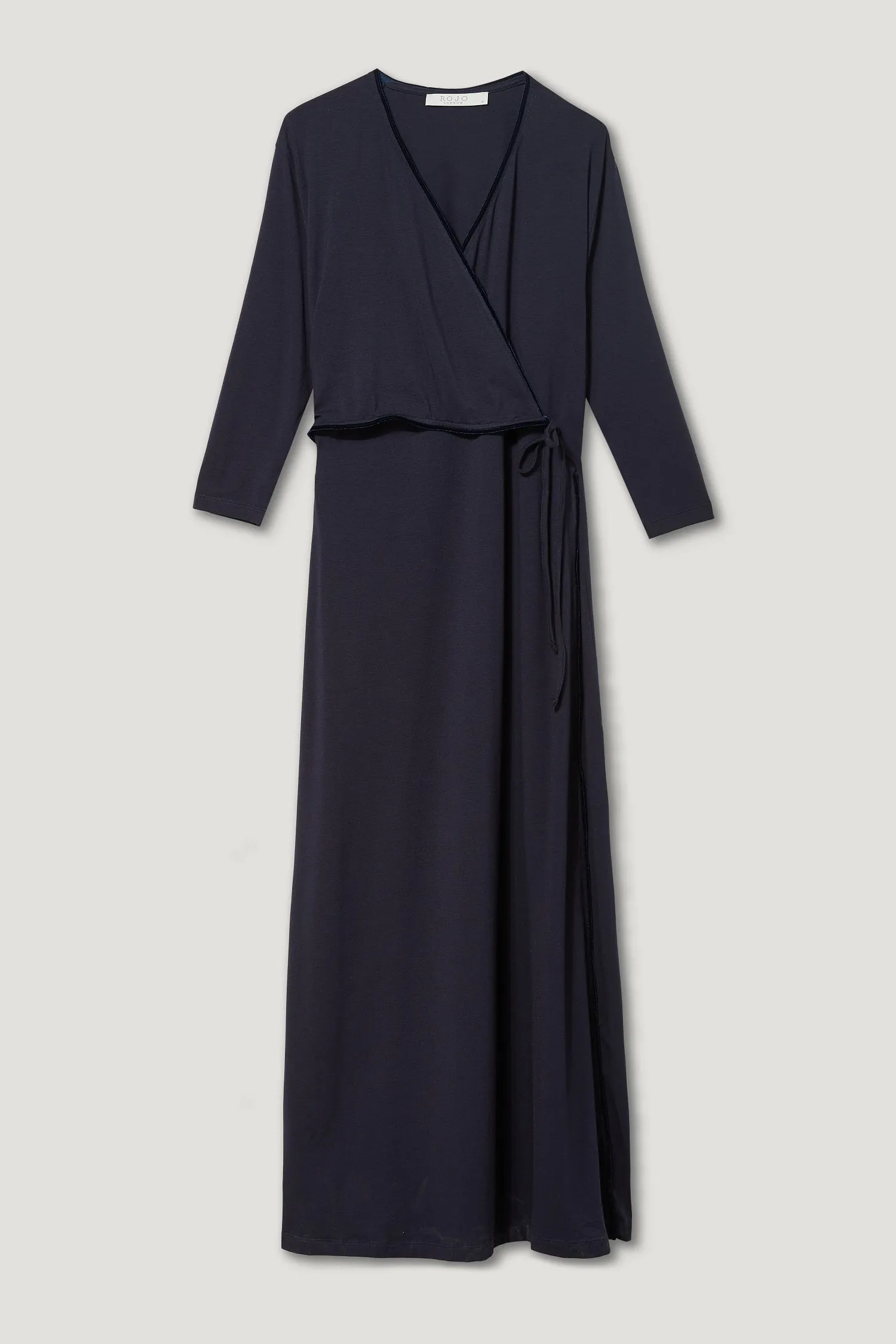 Rojo London Wrap Modal Navy Nightgown & Lounge Top