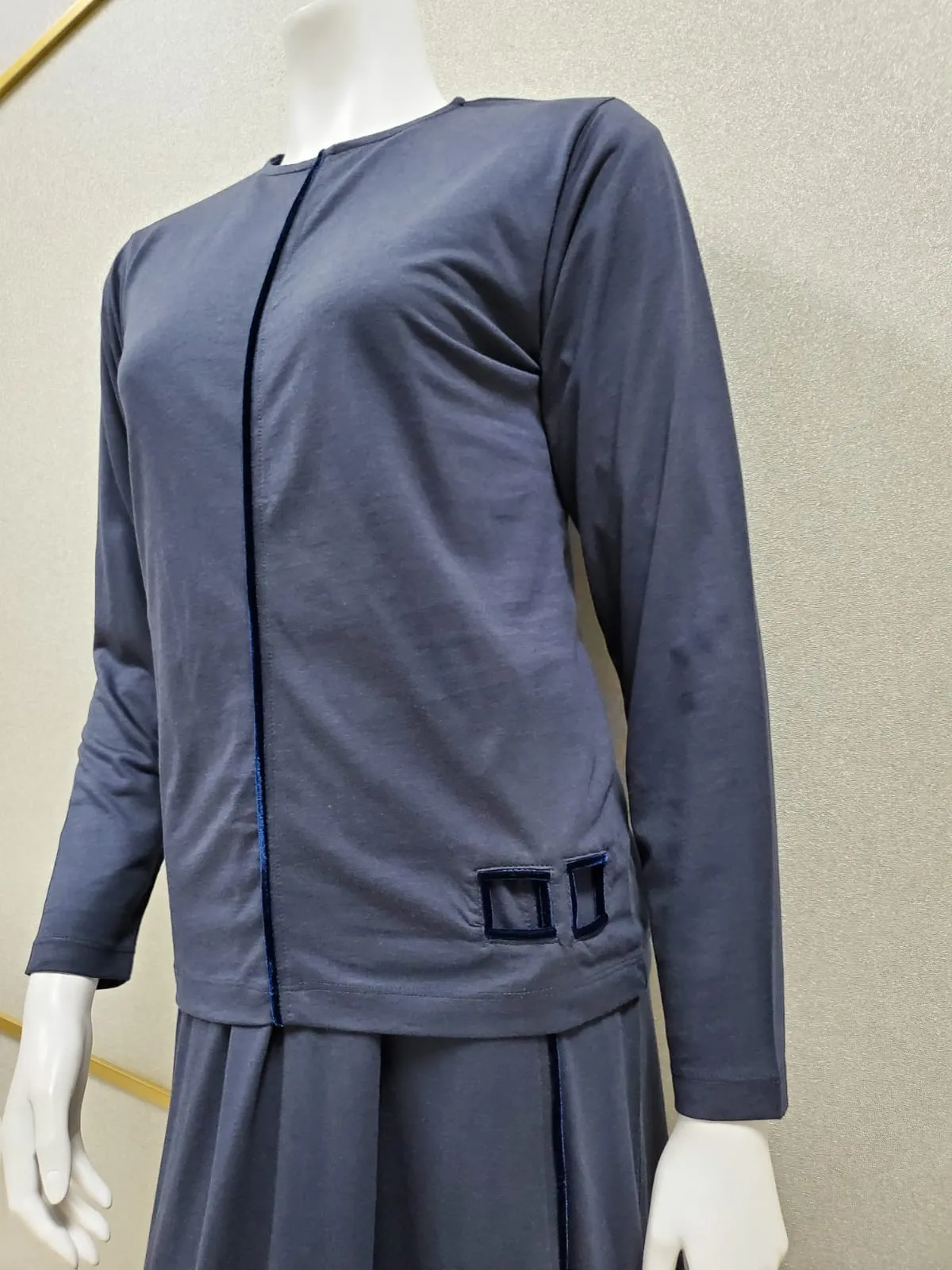 Rojo London Wrap Modal Navy Nightgown & Lounge Top