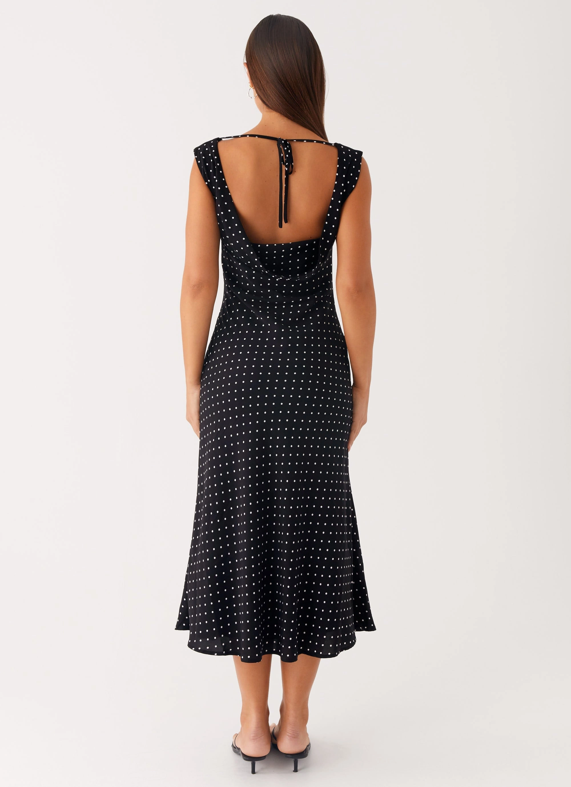 Quick Glam Bless Touch Role Model Maxi Dress - Black Polka Dot
