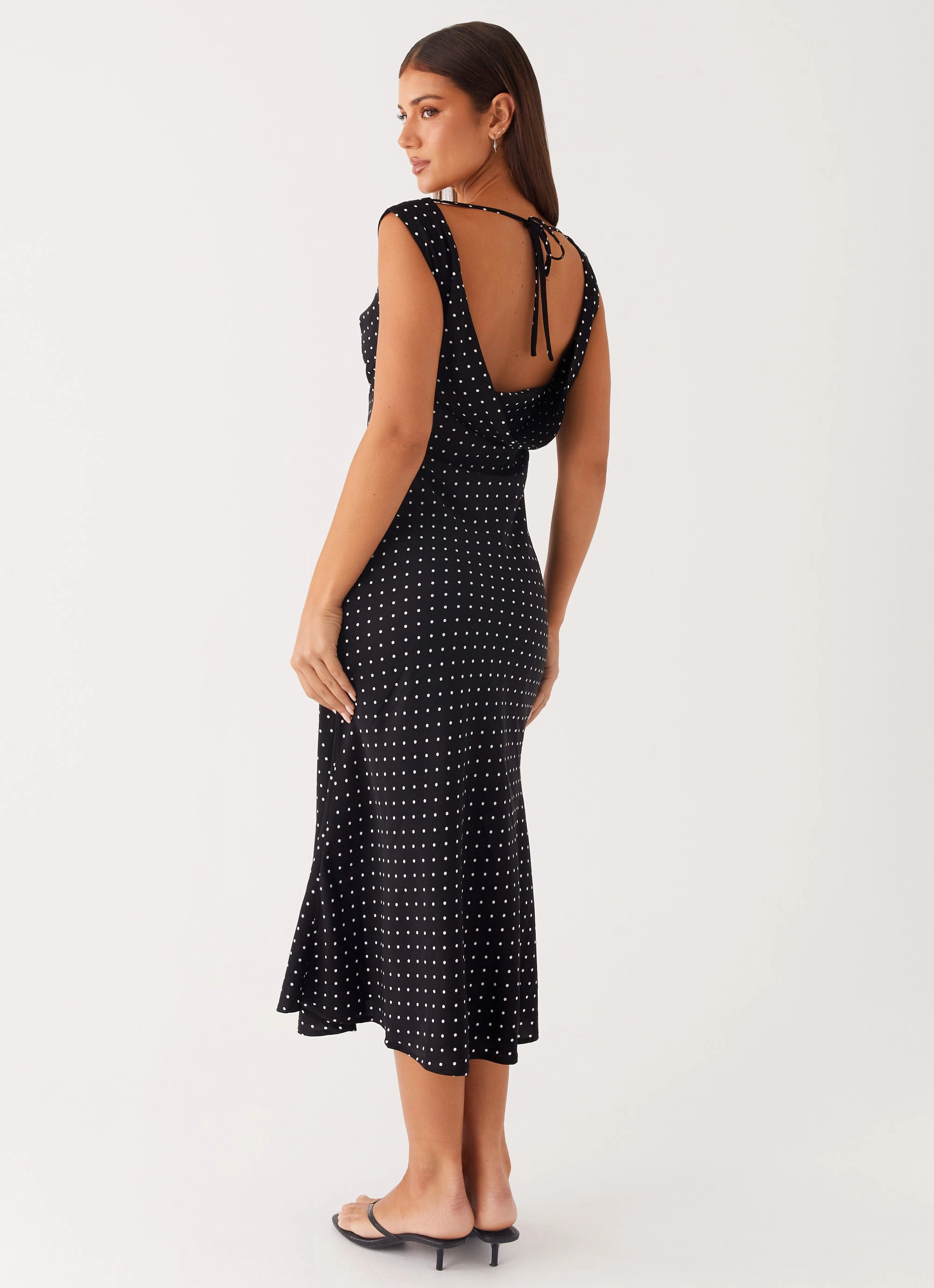Chill Mode Role Model Maxi Dress - Black Polka Dot