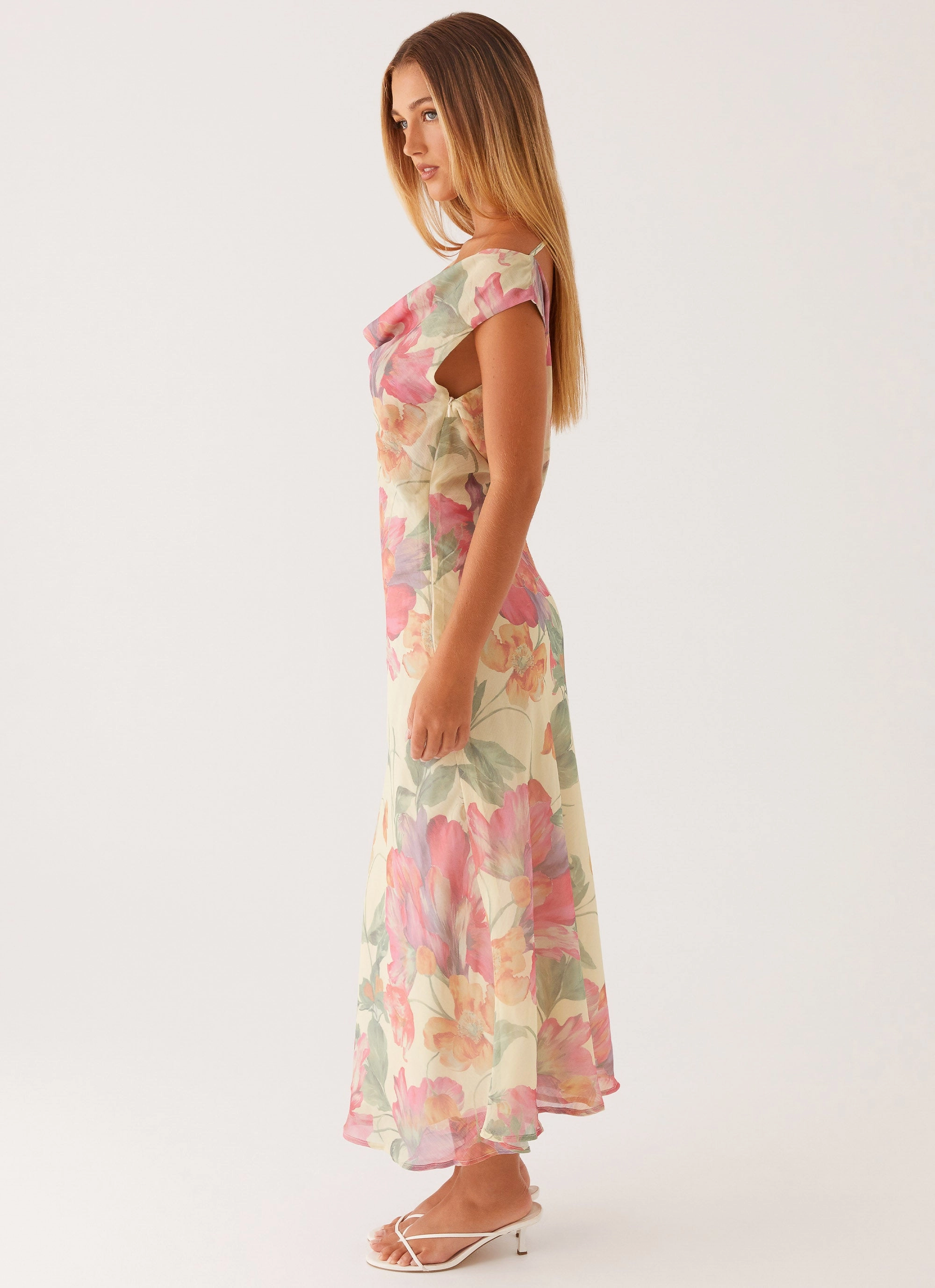 Role Model Maxi Dress - Yellow Peony Confident Mood Sustainable-Lining