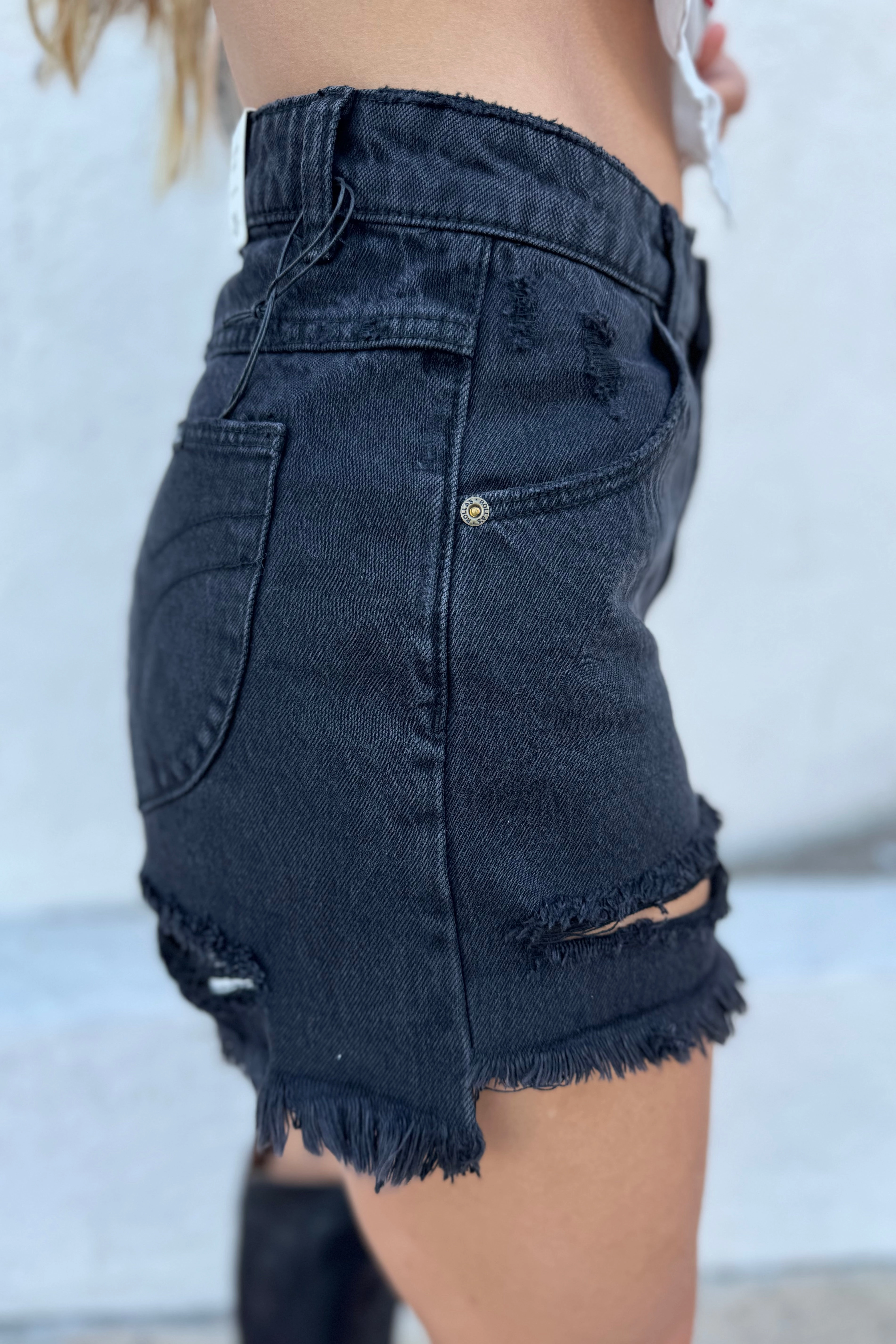 Organic Cotton Rollas Dusters Short - Black