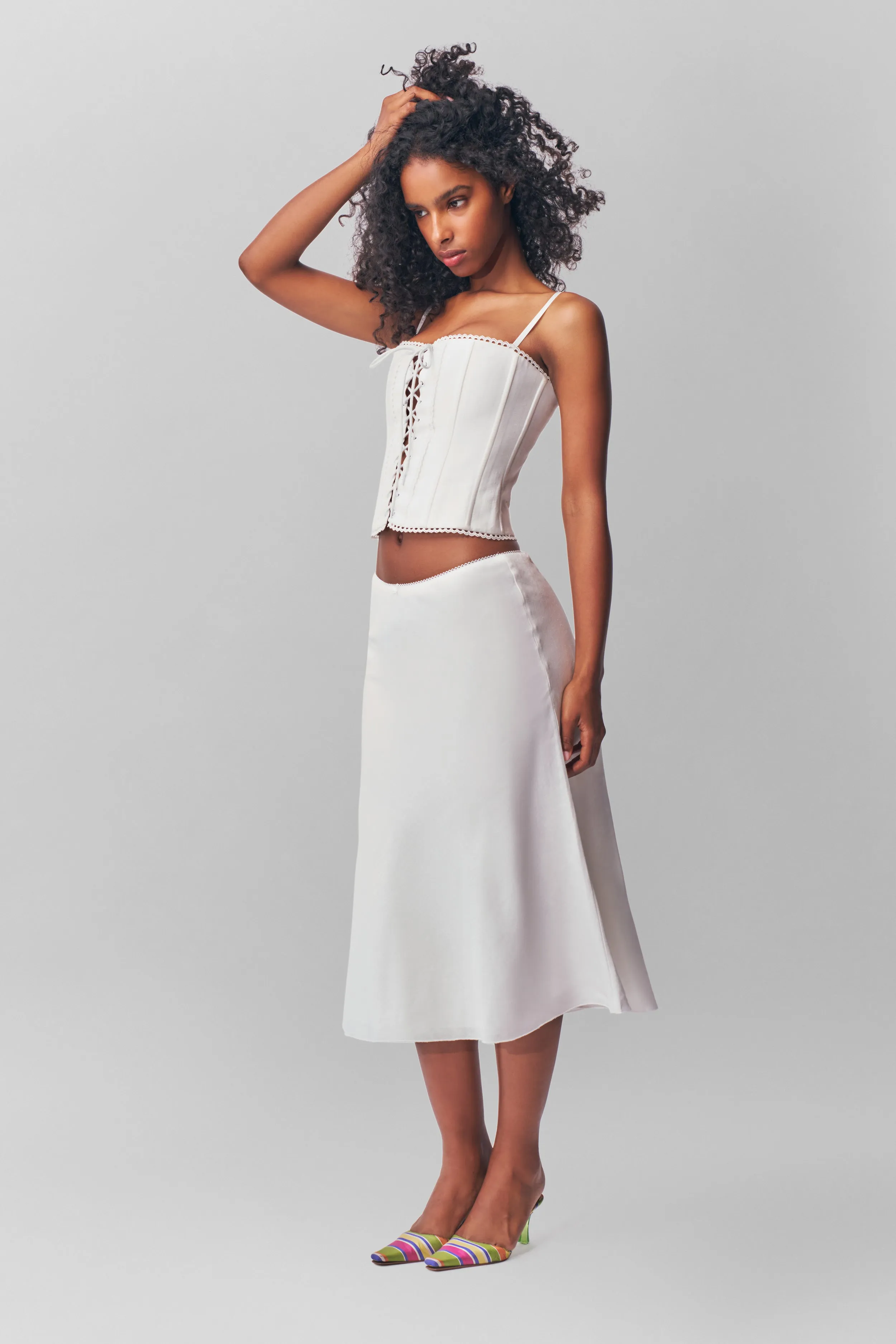 Cotton Scallop Corset HypoallergenicFibers Soft Touch Blend
