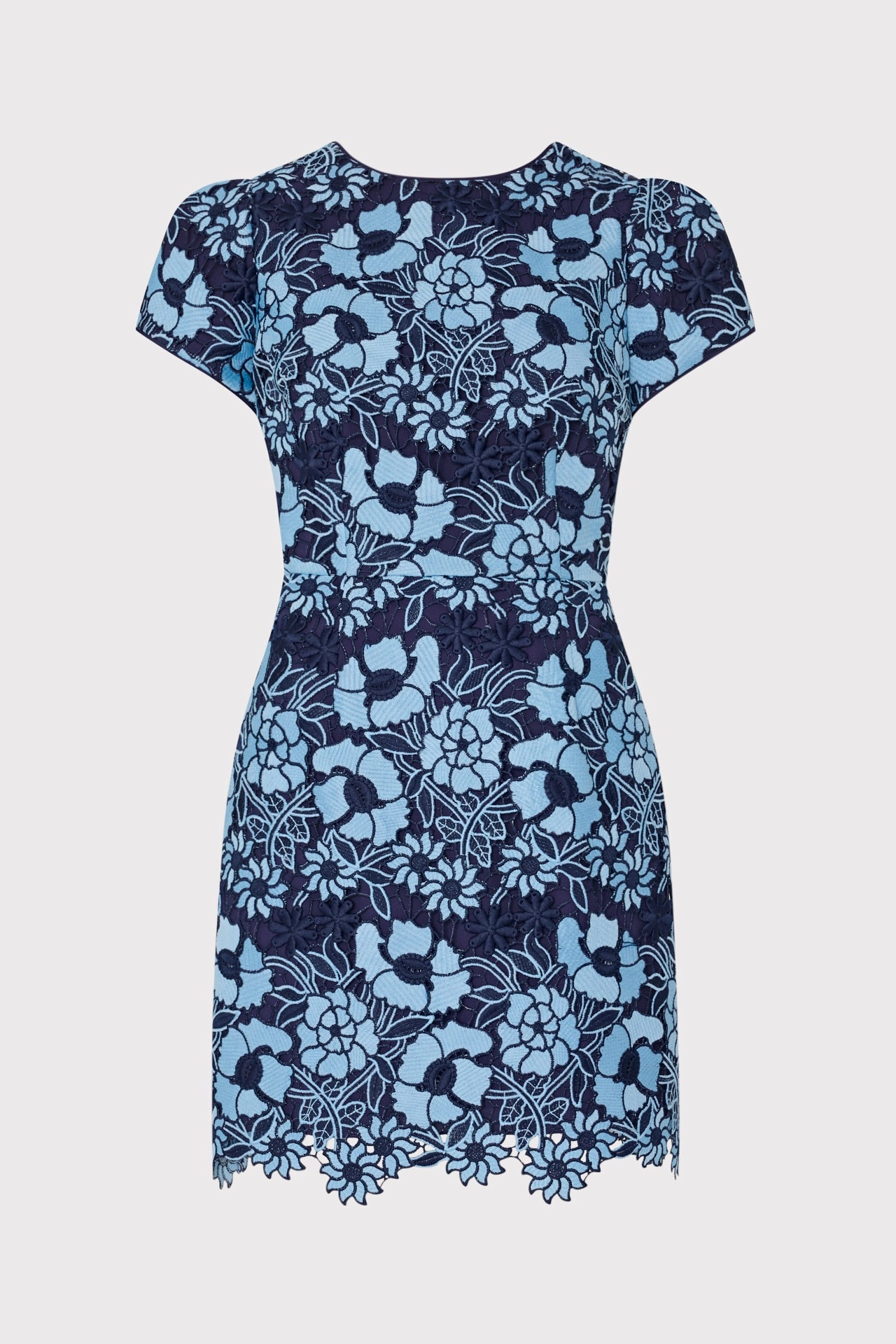Kyla Two Tone Floral Lace Mini Dress Resort Ready Smooth Fit
