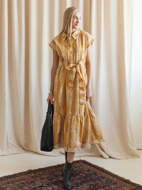 Colette Midi Dress Mesh-Sleeve NoiseFreeFabric