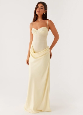 Romy Maxi Dress - Yellow Event Mood Gentle Motion
