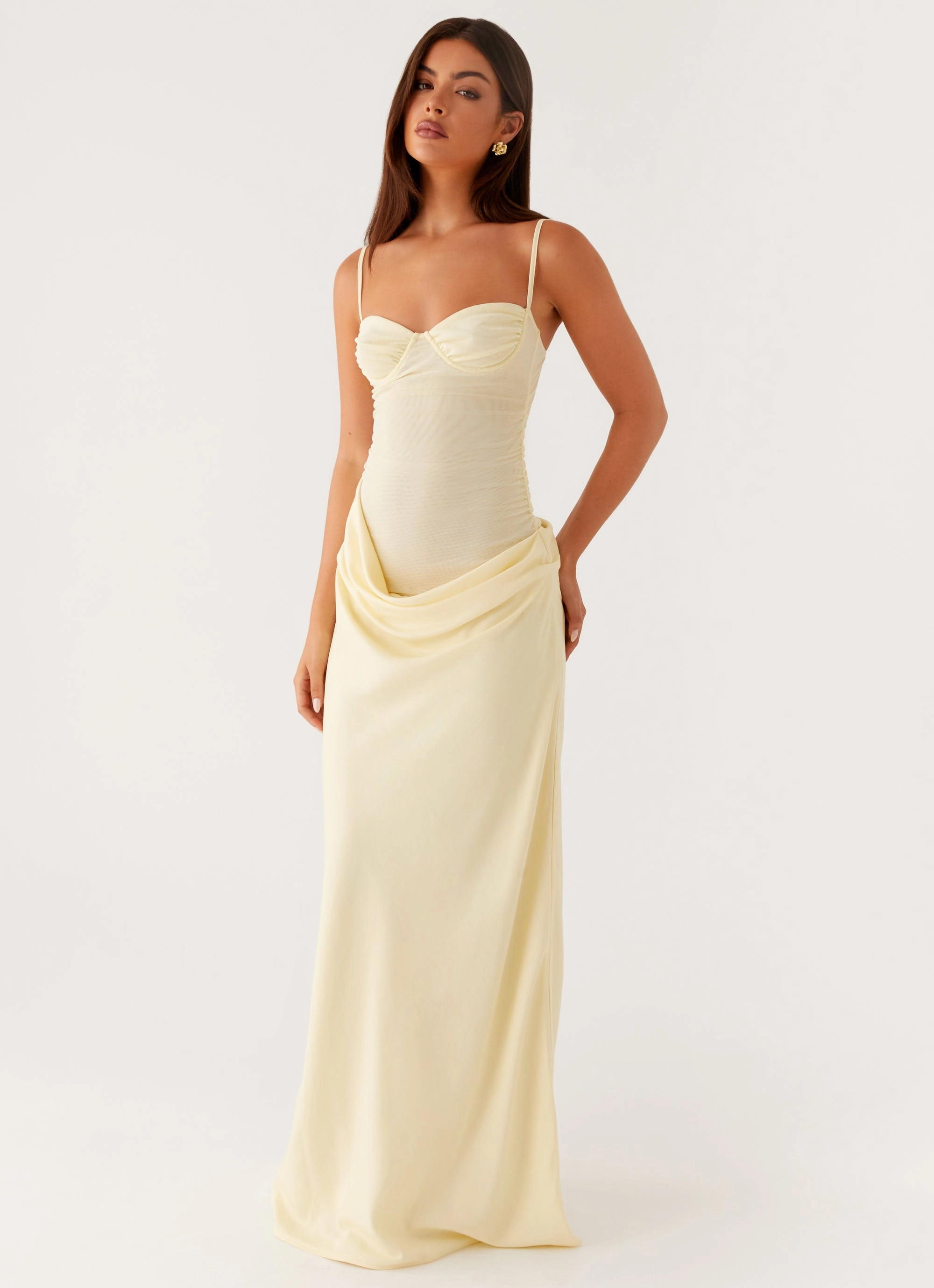 Romy Maxi Dress - Yellow Event Mood Gentle Motion