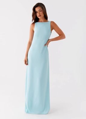 Romantic-Detail Ronnie Maxi Dress - Blue