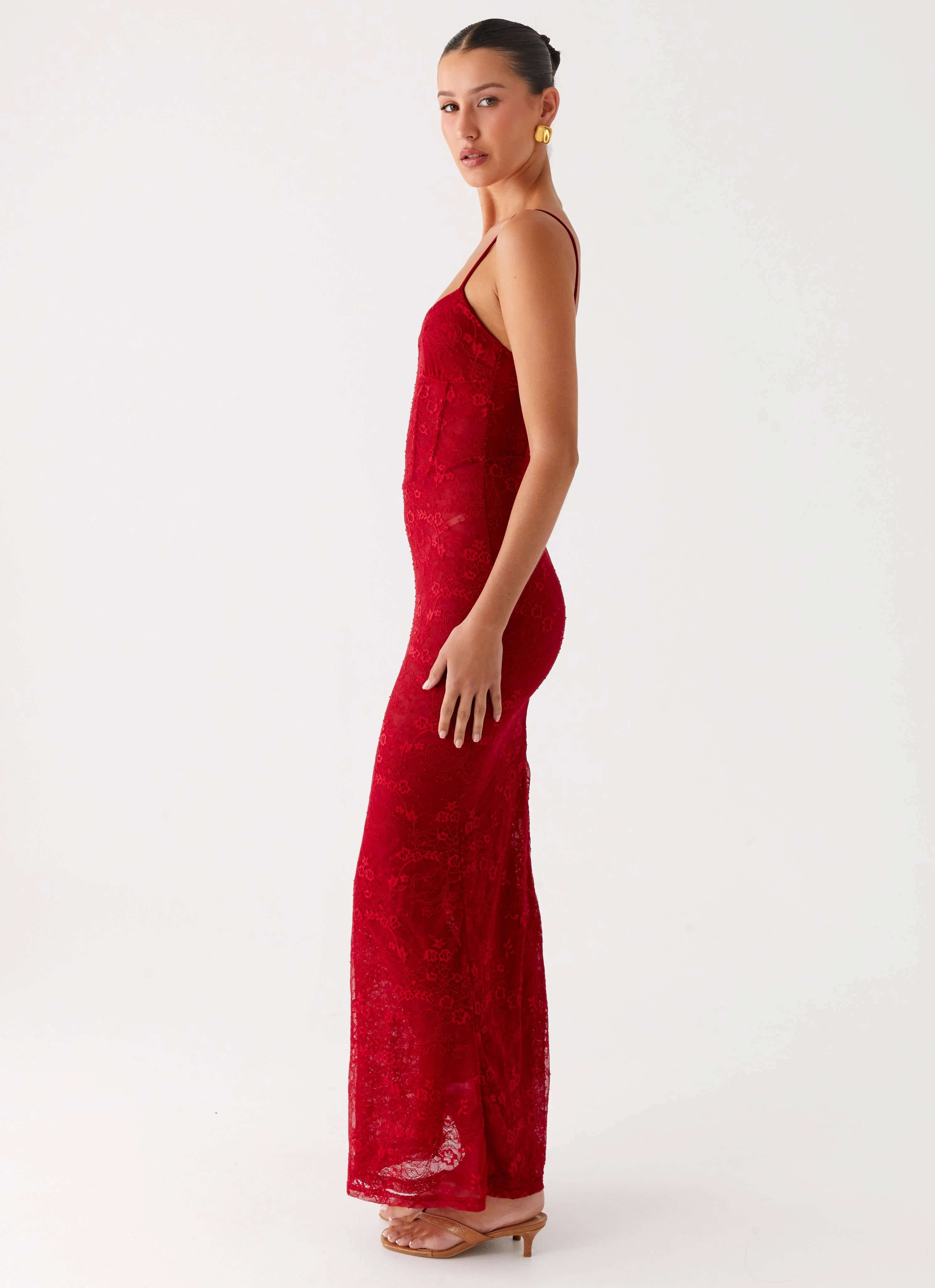 Rosa Corset Maxi Dress - Red Smart Wear