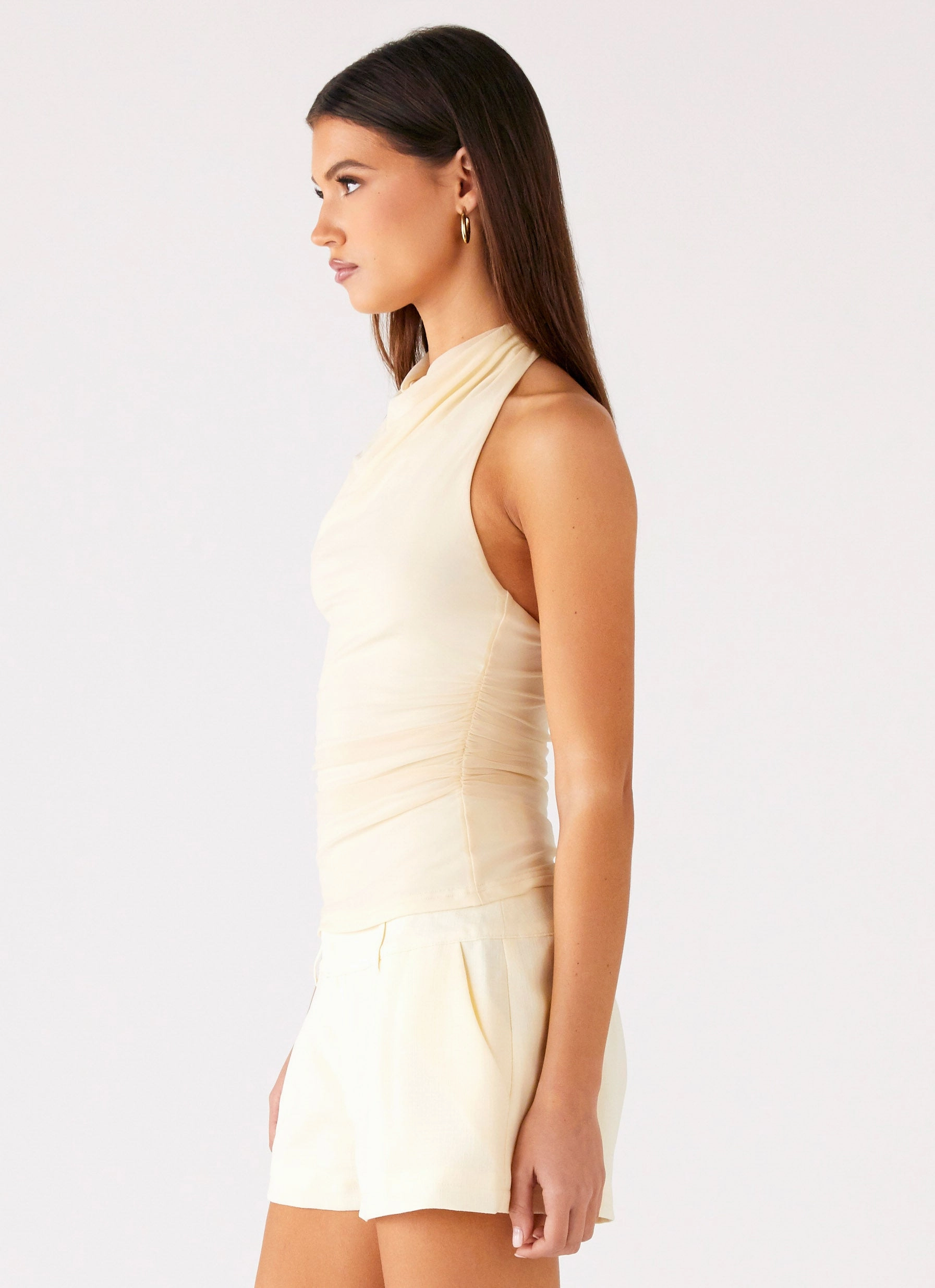 Rosana Halter Top - Butter VentedBack Friction Resistant Edges