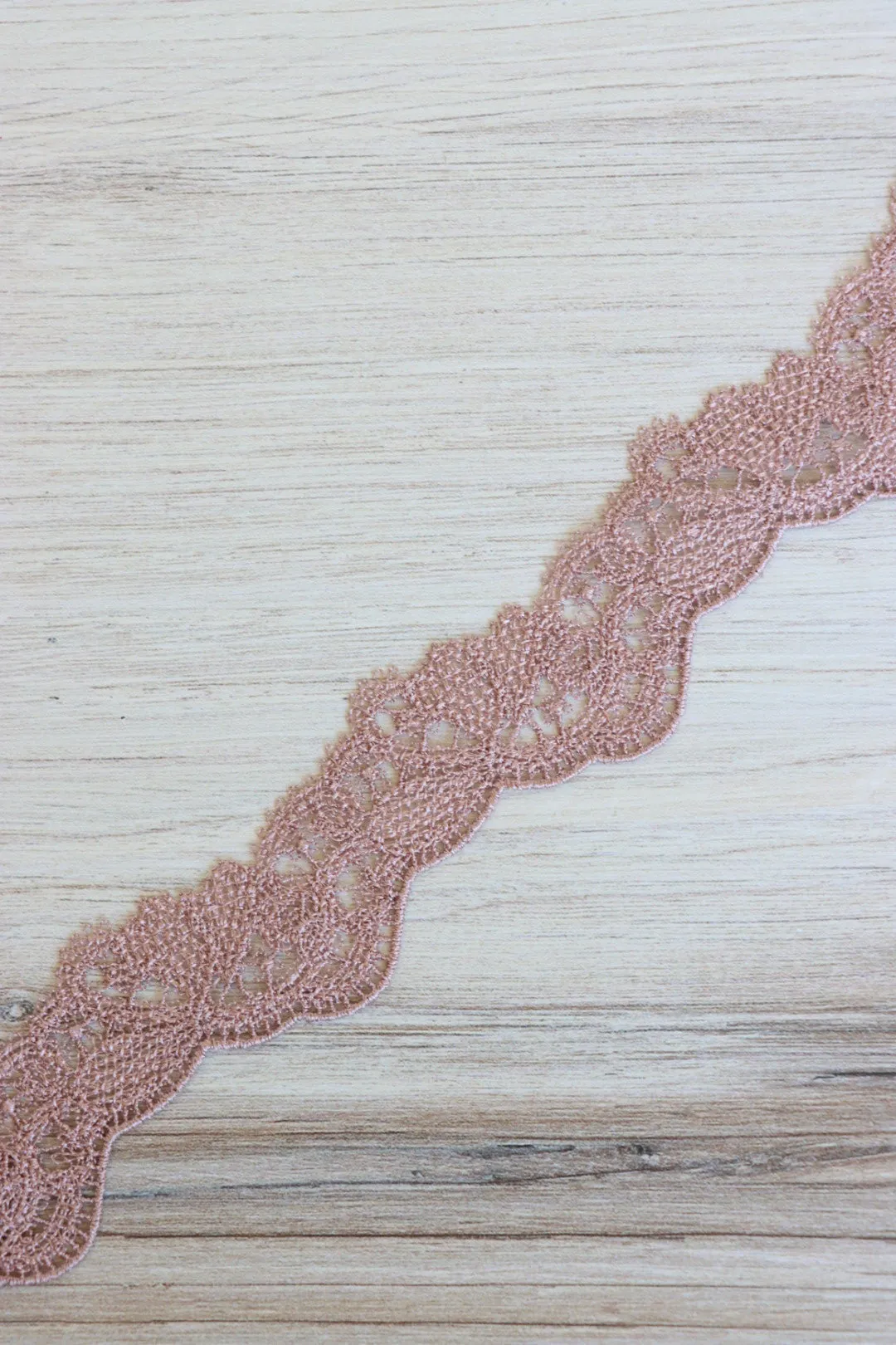 Rosey Tan 1.25" Wide Venice Lace