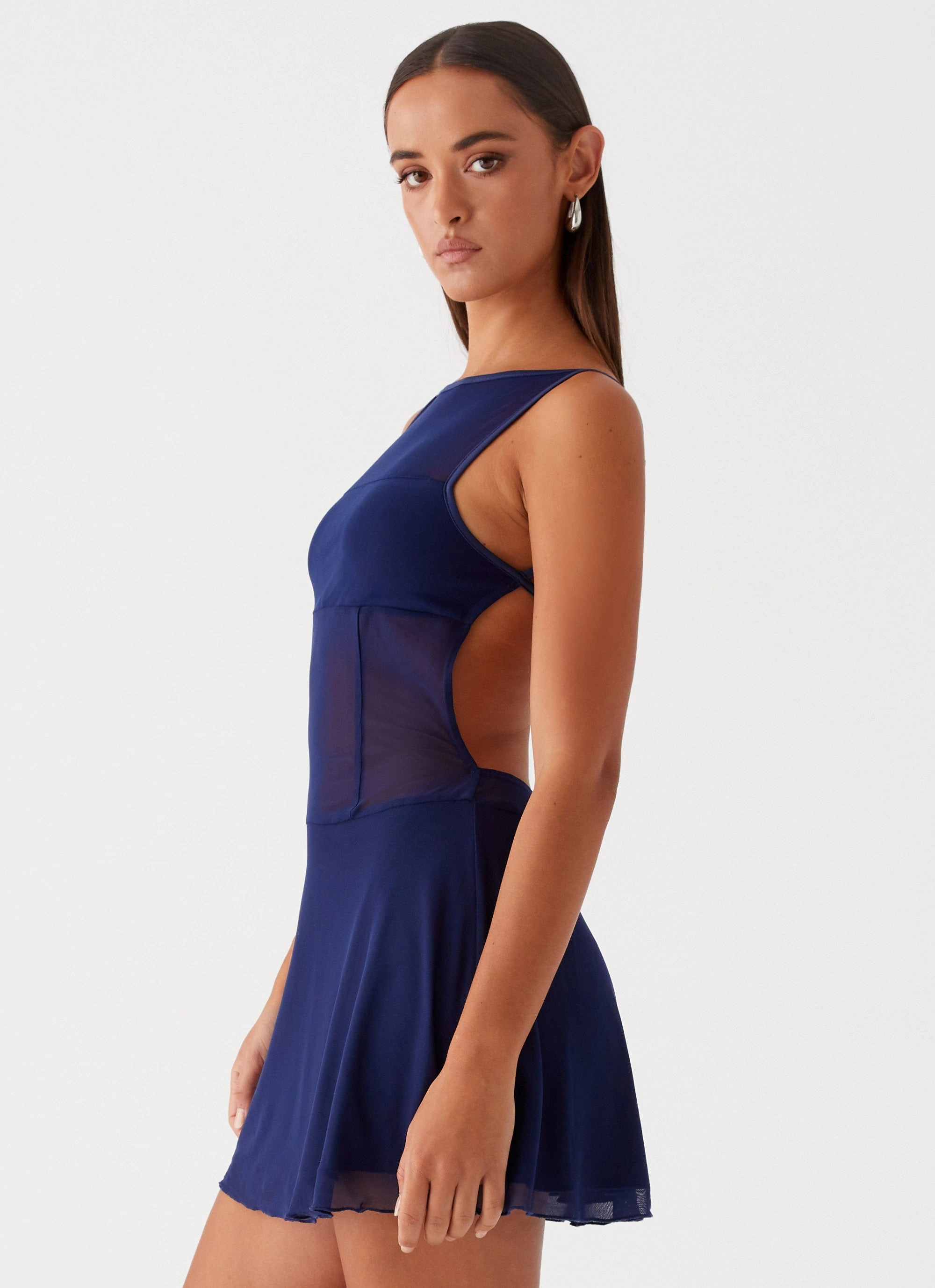 Reinforced Pockets Roxanne Mini Dress - Navy