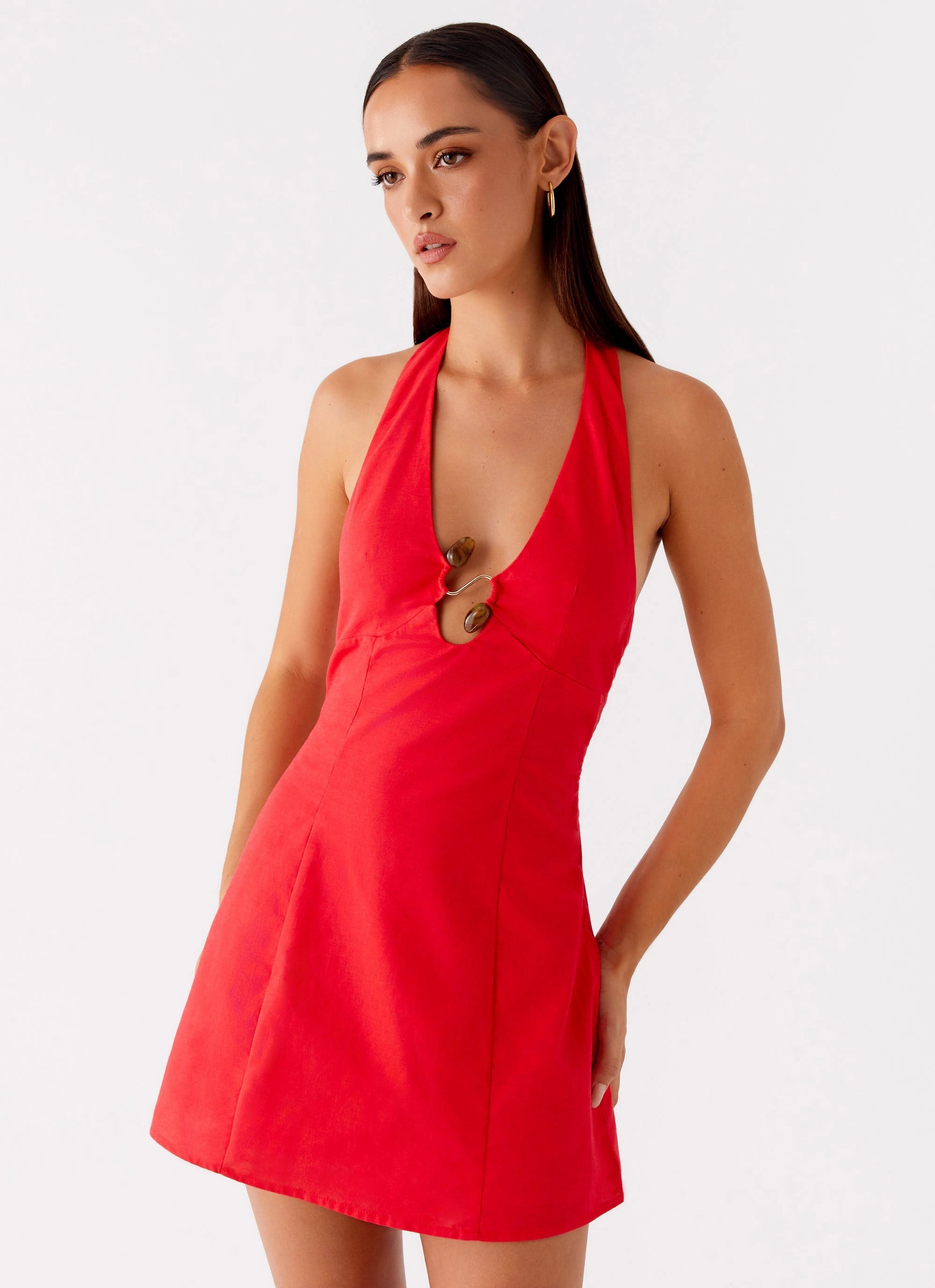 Roxe Mini Dress - Red Monochrome Outfit