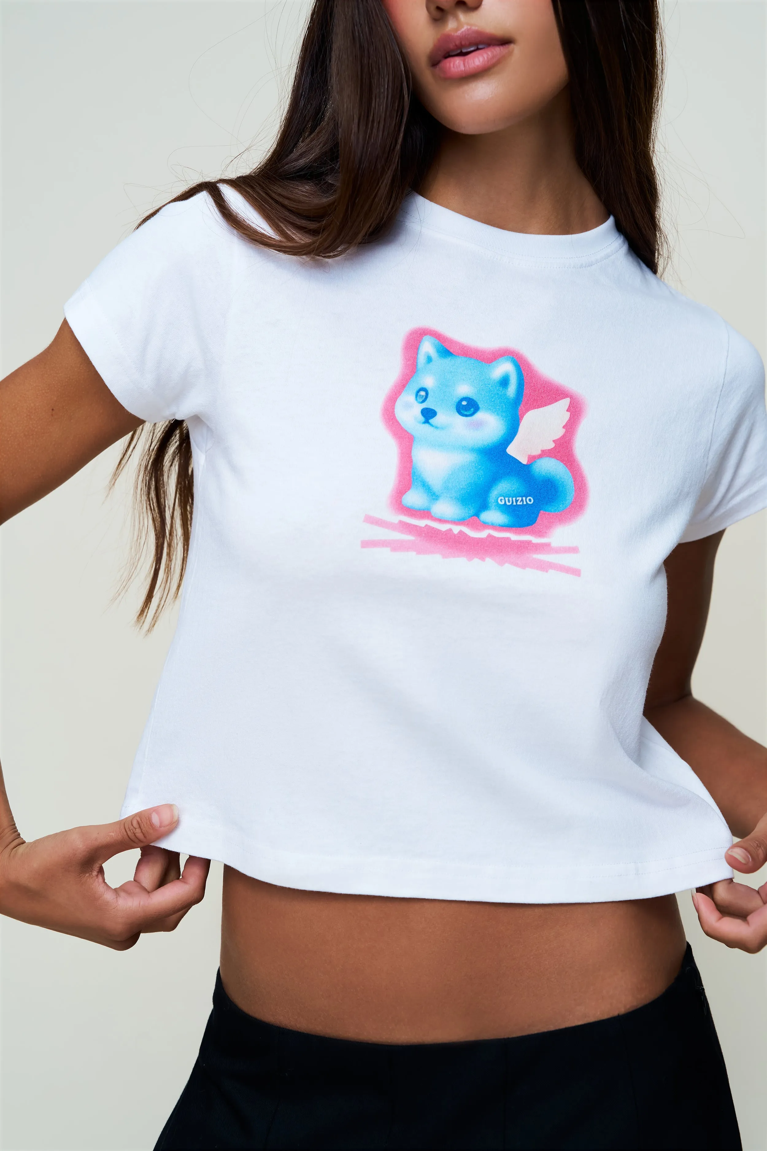 Shiba Graphic Tee Tailored Placket