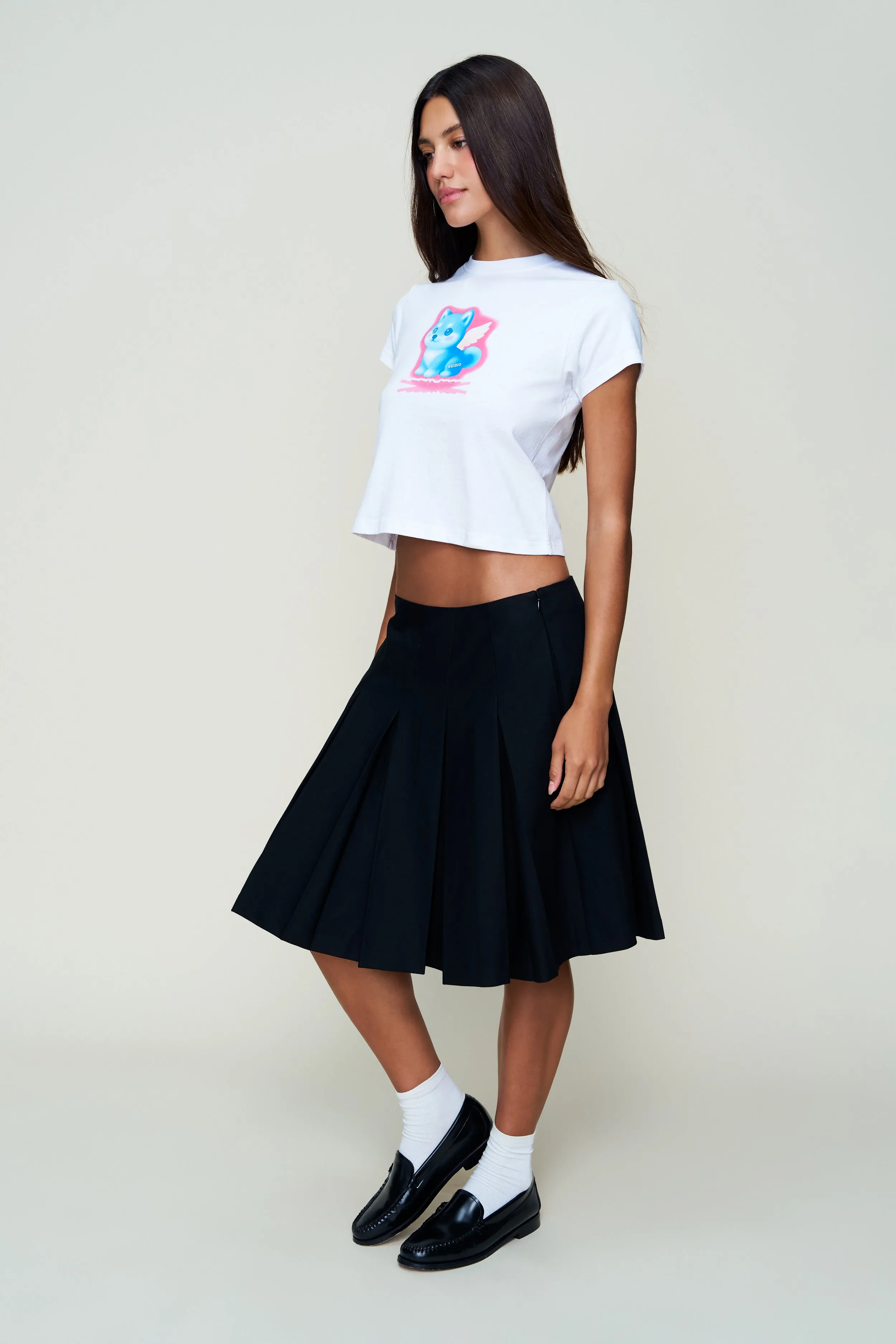 PlacketDetail Low Profile Zipper Closure Shiba Graphic Tee
