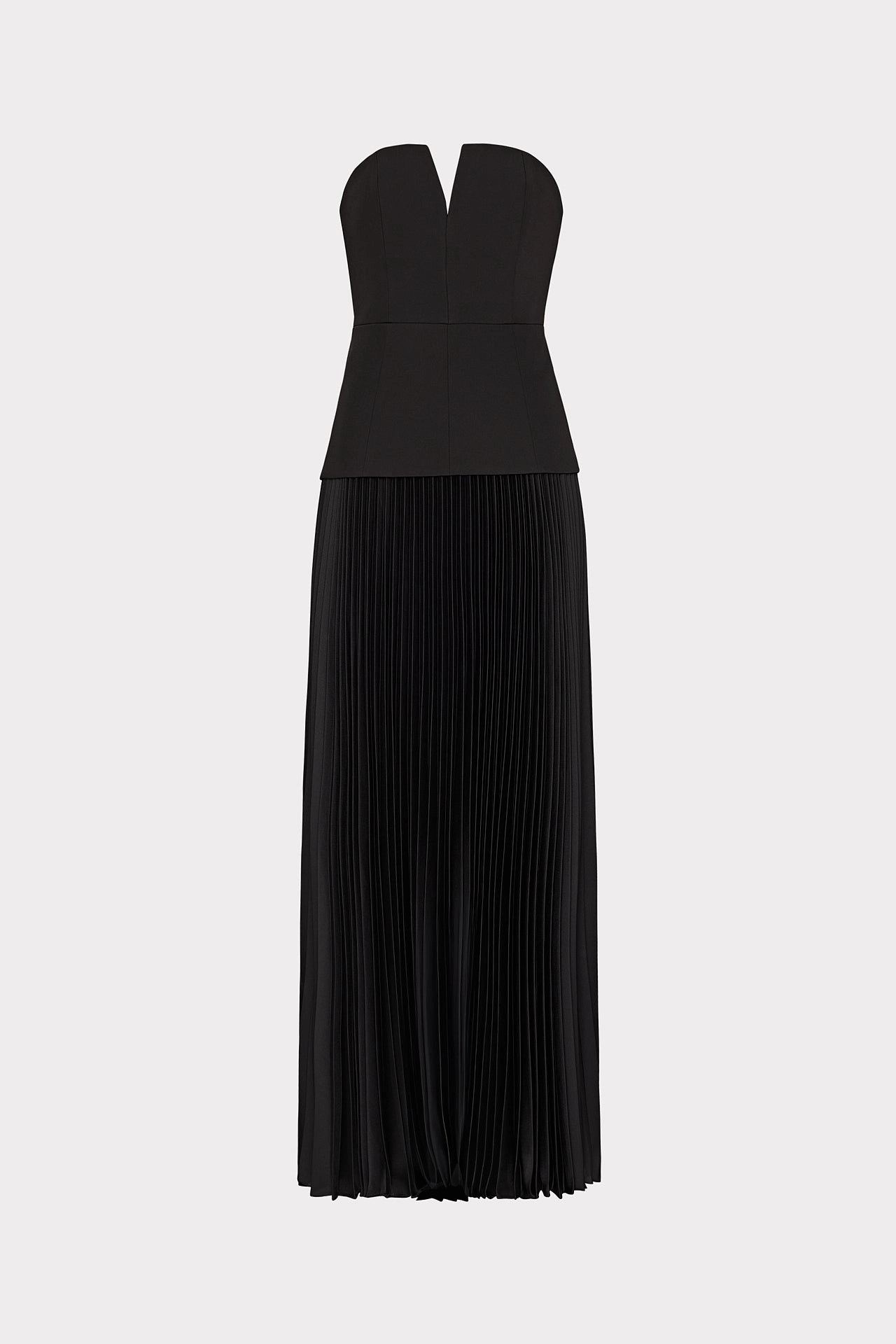 Novalee Strapless Pleated Maxi Dress Textured Surface Farm Scene