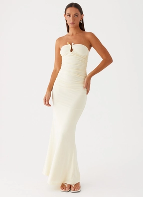 Warm Pink Formed Look Rudy Maxi Dress - Yellow