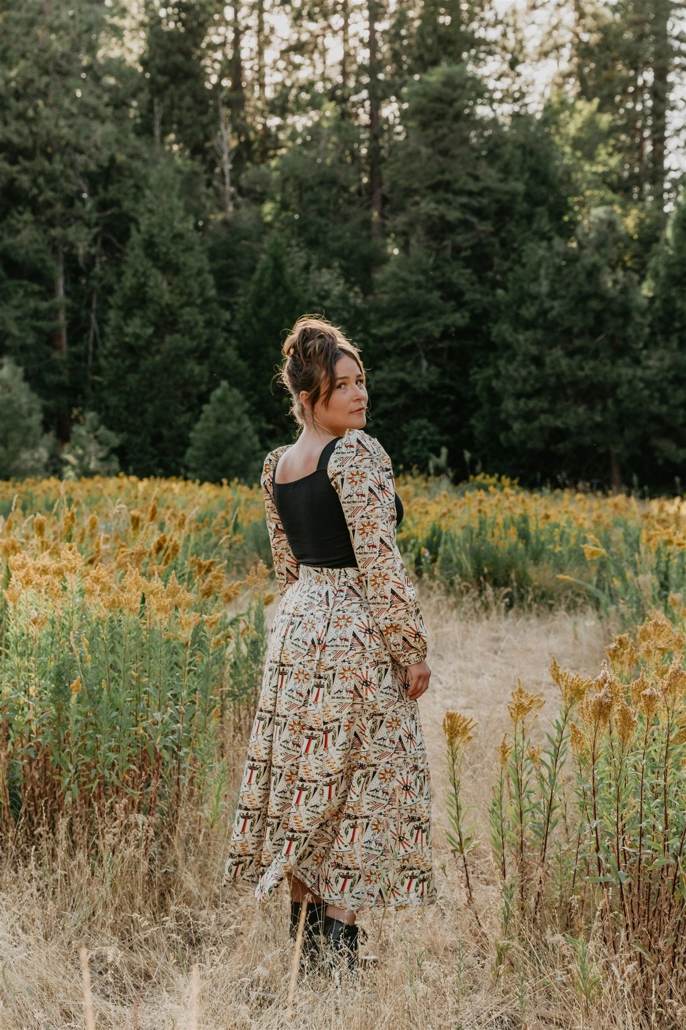 Clean Lines Quick Dry Technology Rue Skirt in Cotton Tarot