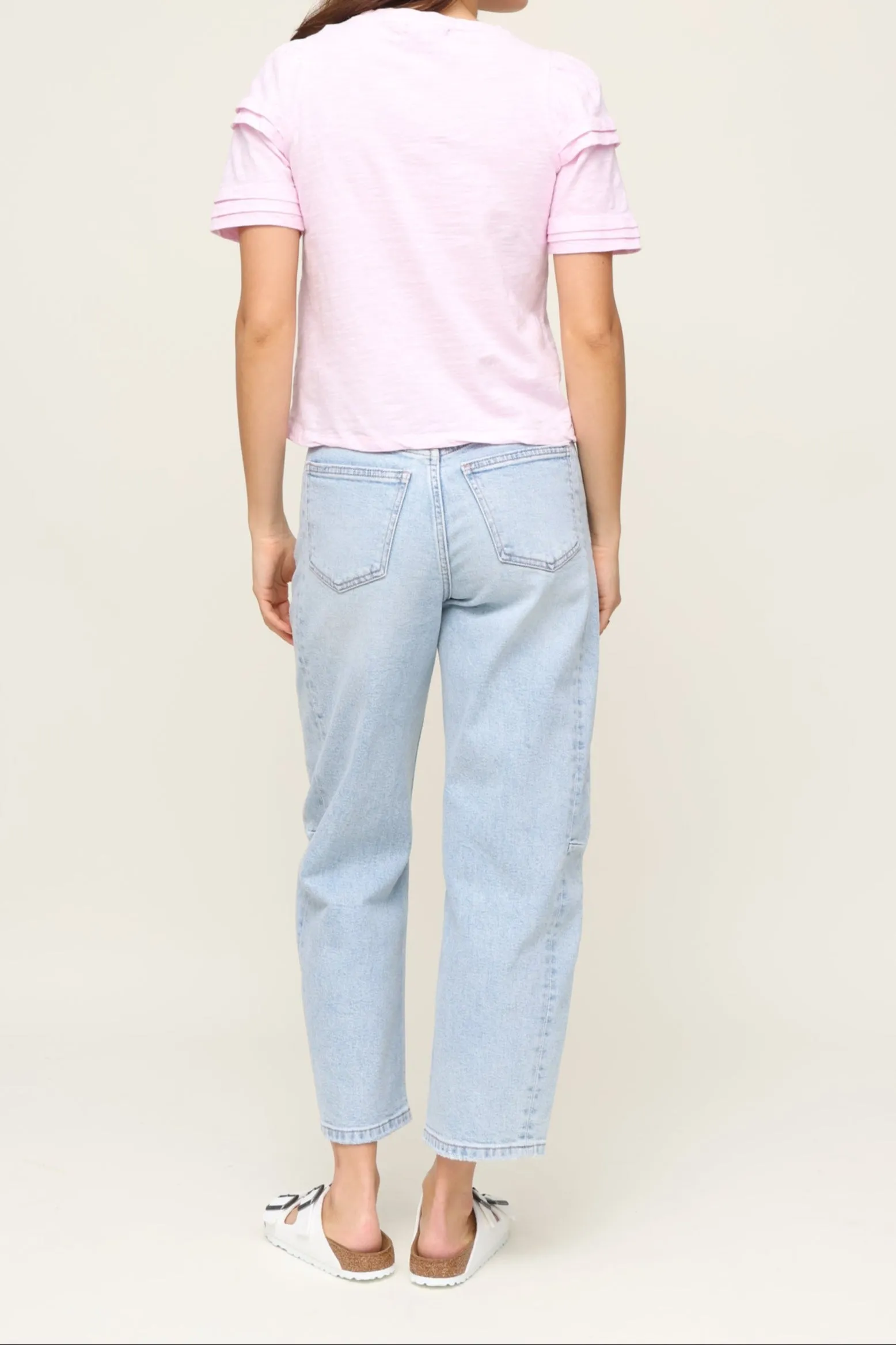 AntiBacterial Coating ThermalRegulationLayer Ruffle Sleeve T Shirt