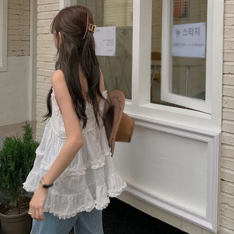 Ruffle Trim Camisole Top