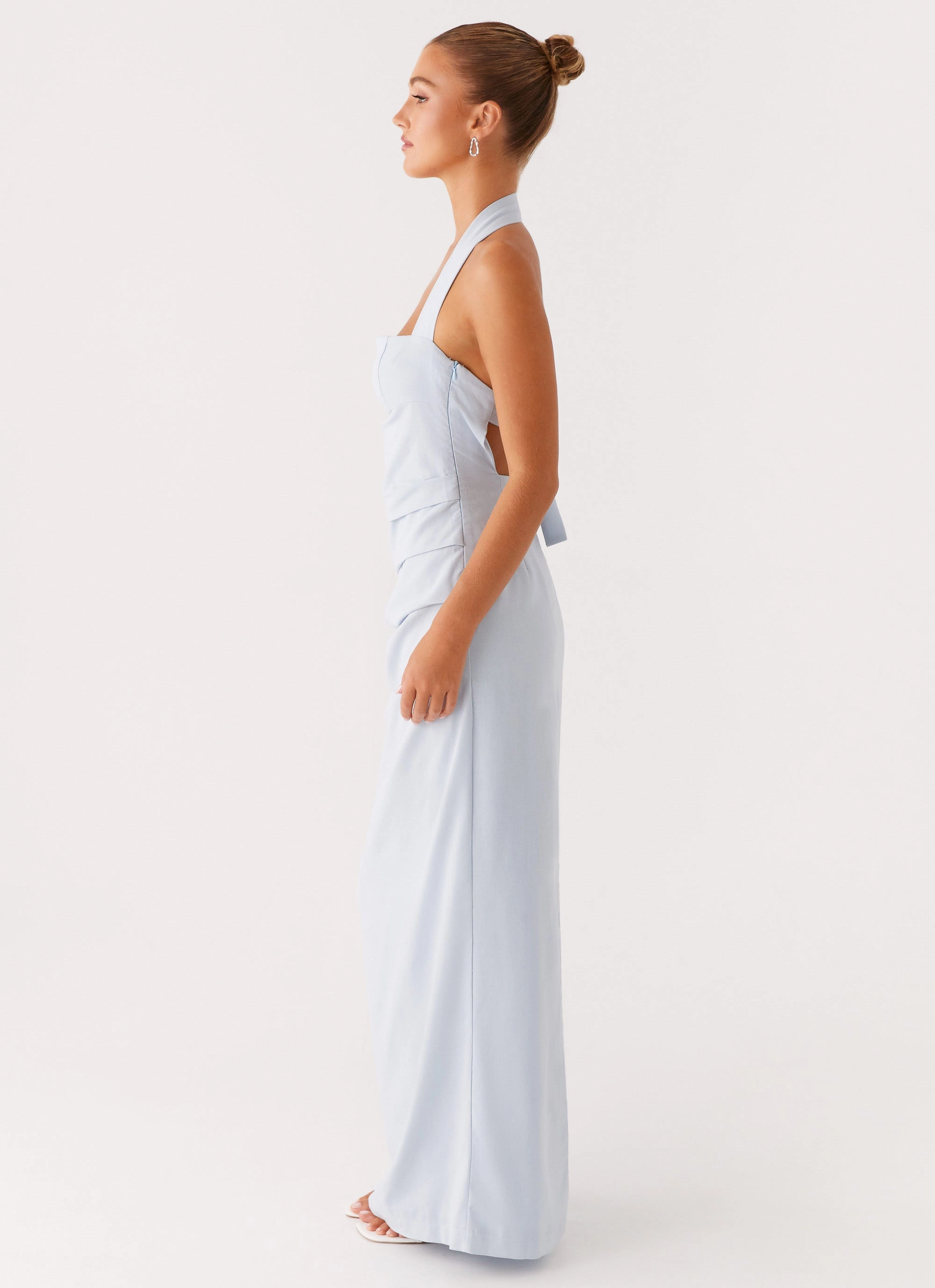 Elegant Waist Rumour Has it Maxi Dress - Blue