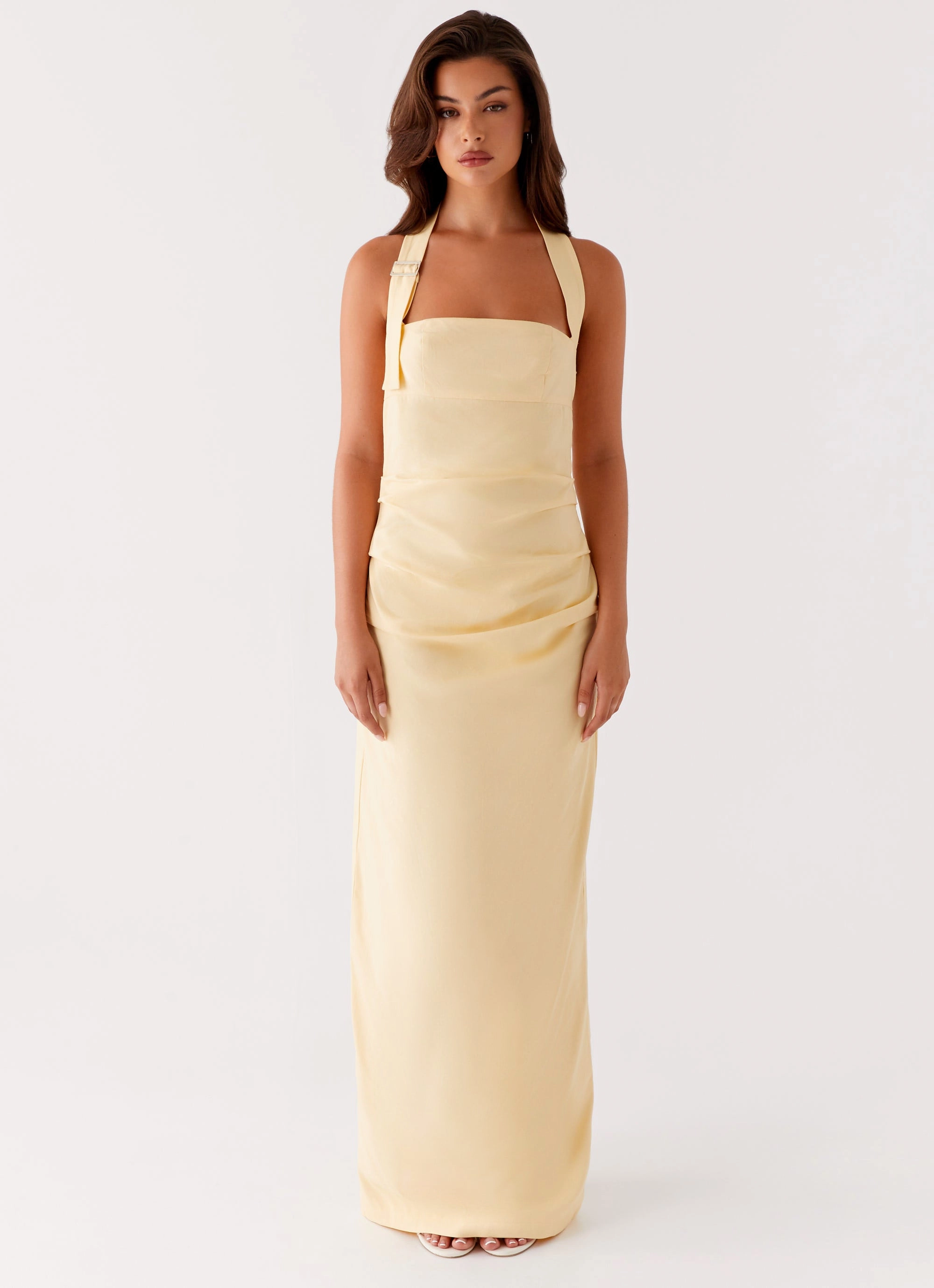 Chill Lines Light Fabrication Rumour Has it Maxi Dress - Yellow