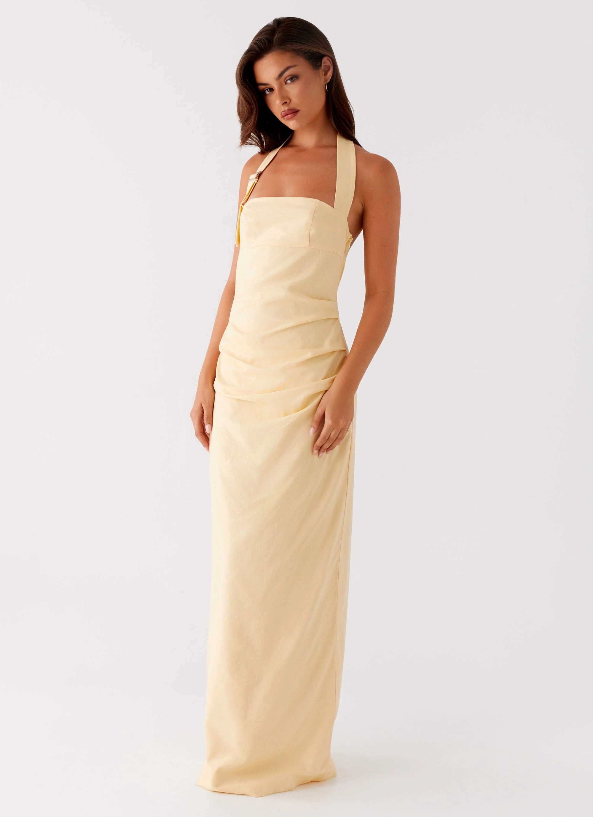 Stylish Silhouette Balanced feel Rumour Has it Maxi Dress - Yellow