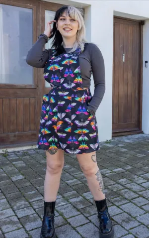 Run & Fly - Pride Moths Stretch Twill Pinafore Dress