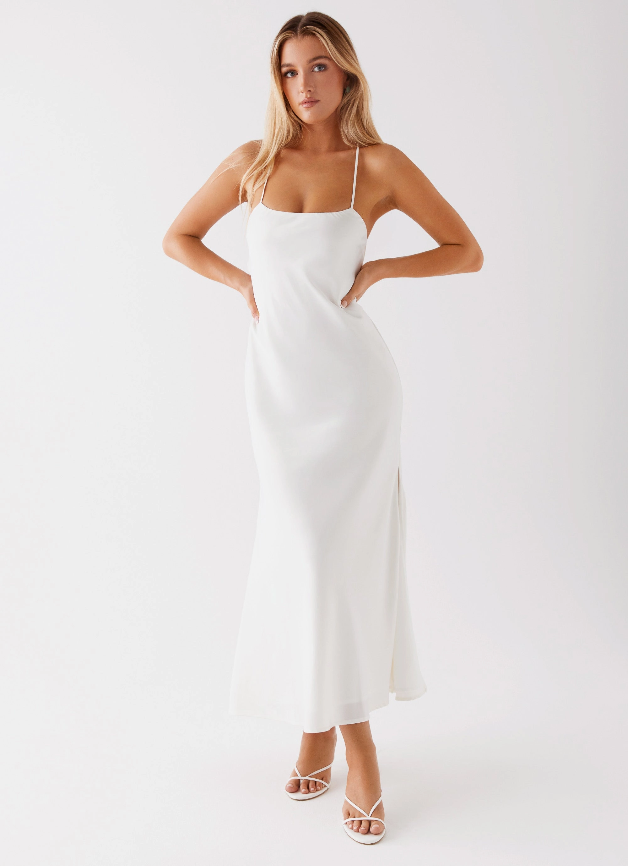 Runway Royalty Maxi Dress - White Bold Design sophisticated appearance